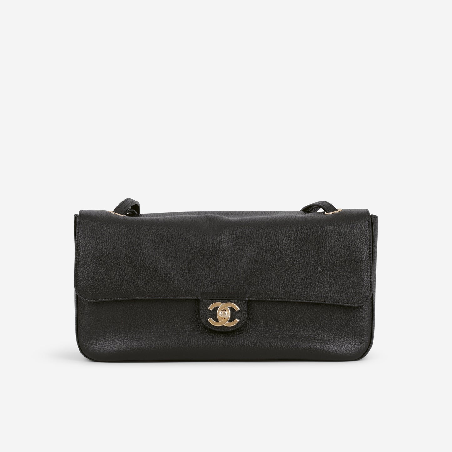 Chanel Maxi Flap 32 Bag - Black Grained Calfskin | Gold Hardware