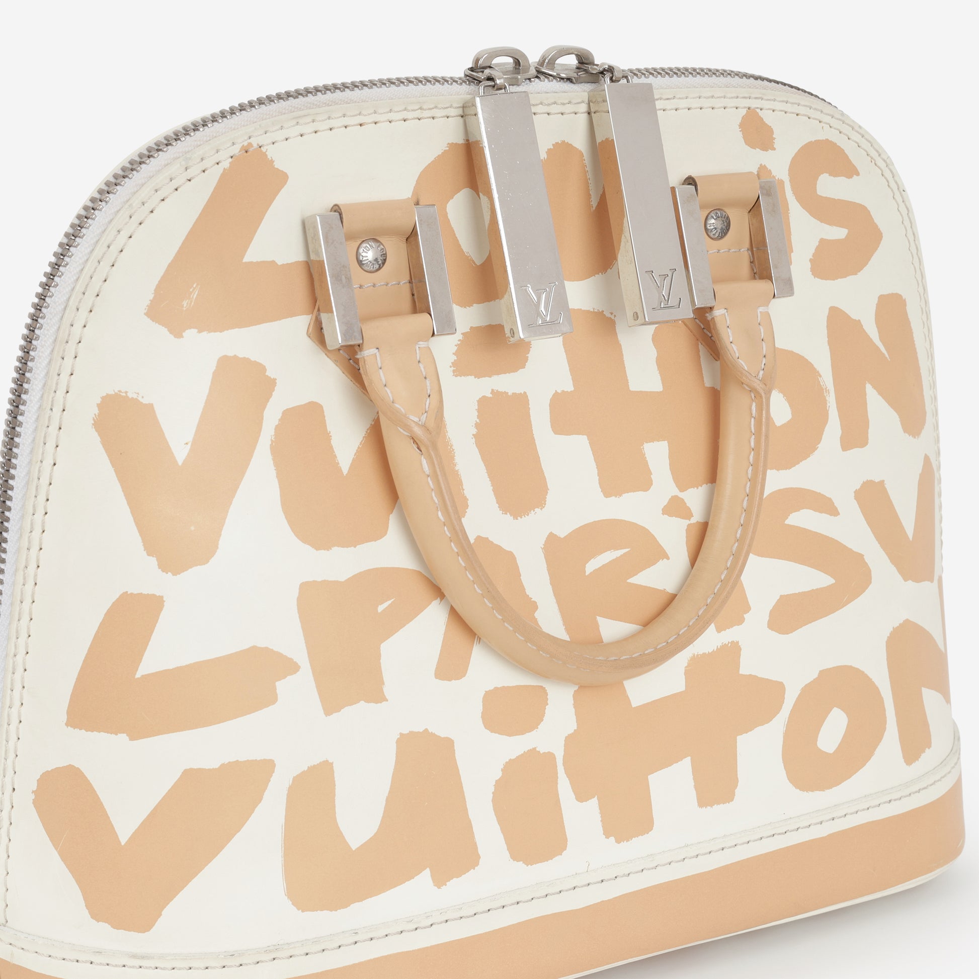 Louis Vuitton Vintage x Stephen Sprouse Alma PM - Beige / White Graffiti Calfskin | Silver Hardware - Bagista