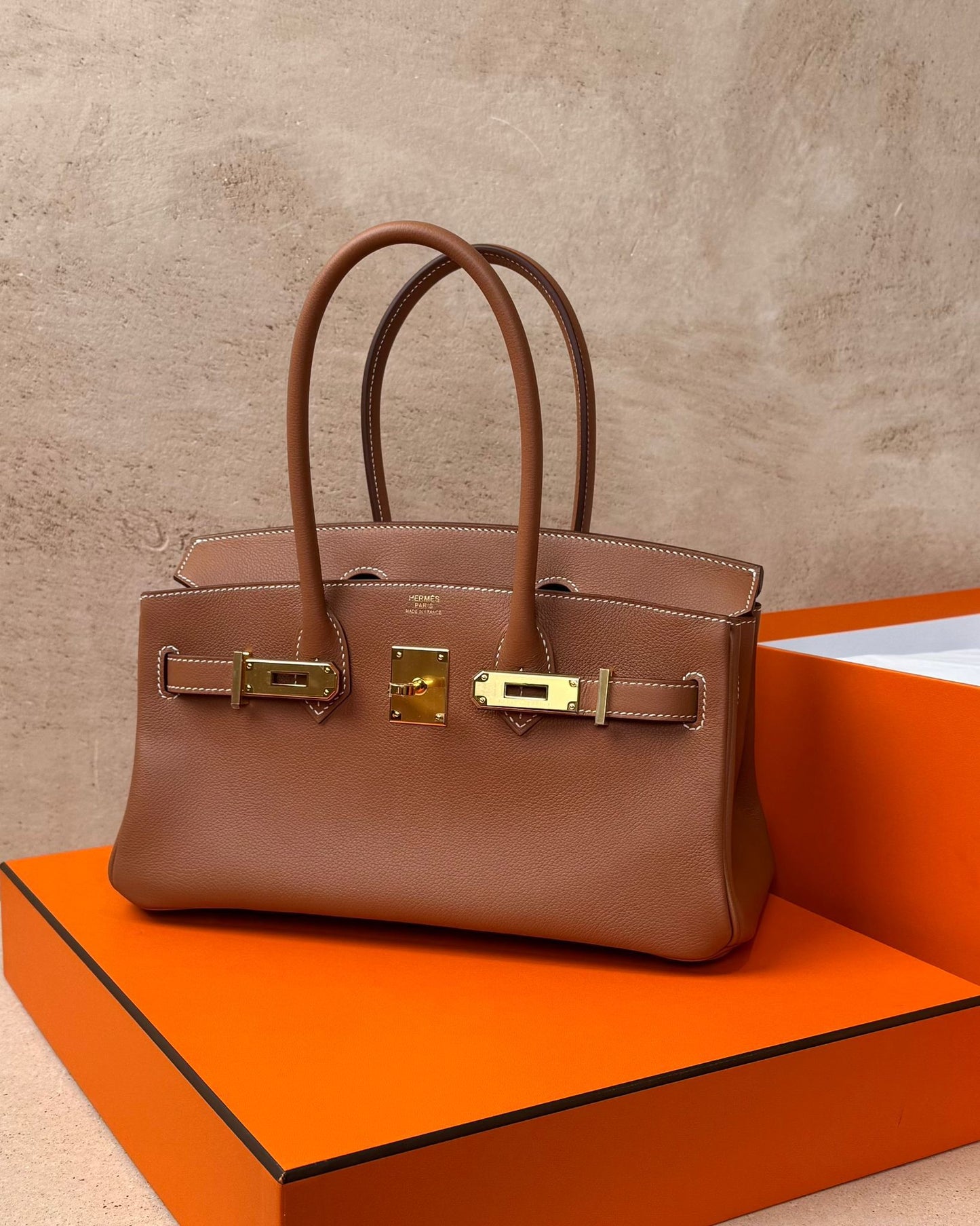 Hermès Shoulder Birkin 29 - Gold Evercolor | Gold Hardware