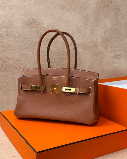 Hermès Shoulder Birkin 29 - Gold Evercolor | Gold Hardware