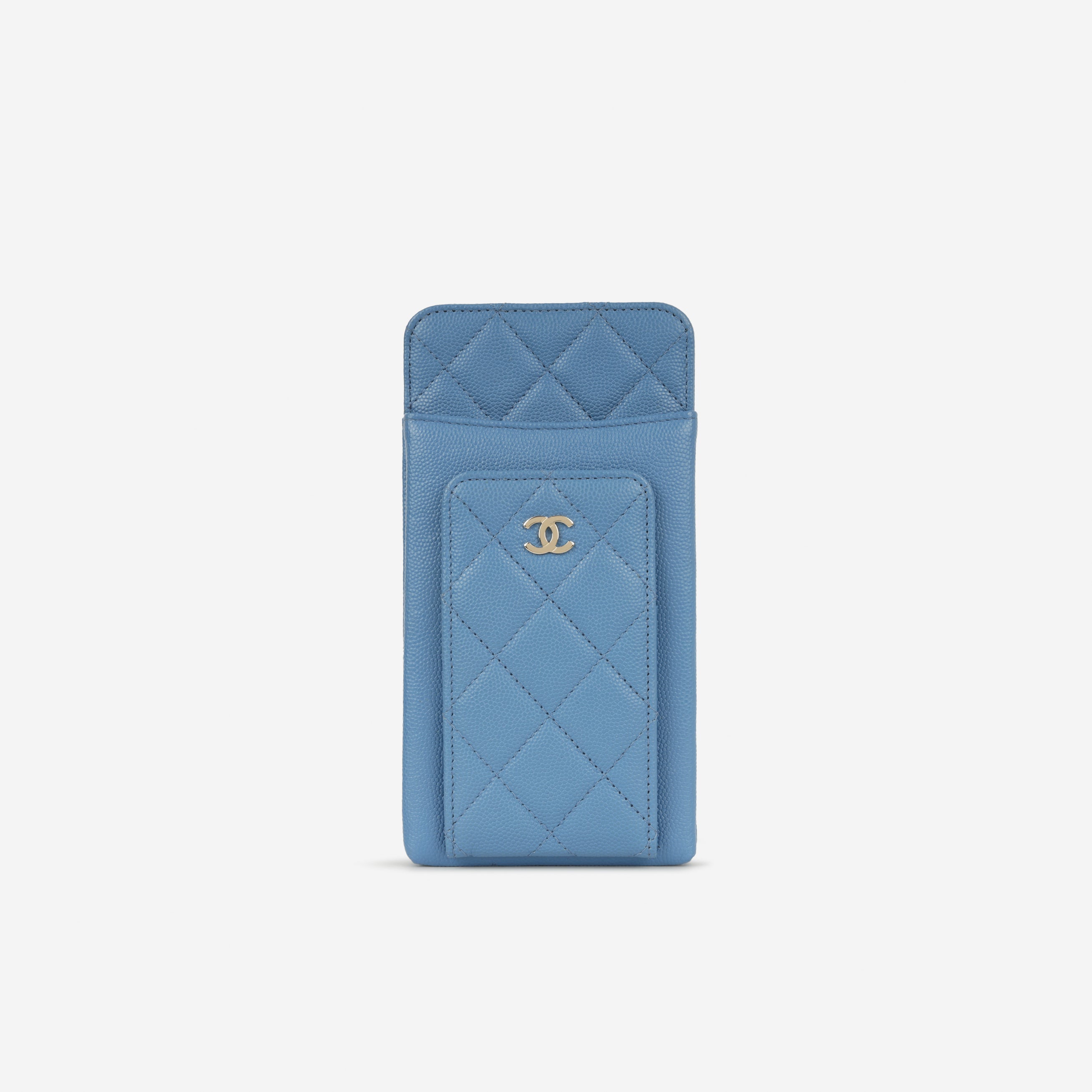 Chanel CC Phone Holder - Blue Caviar | Pre-Loved & Available Now
