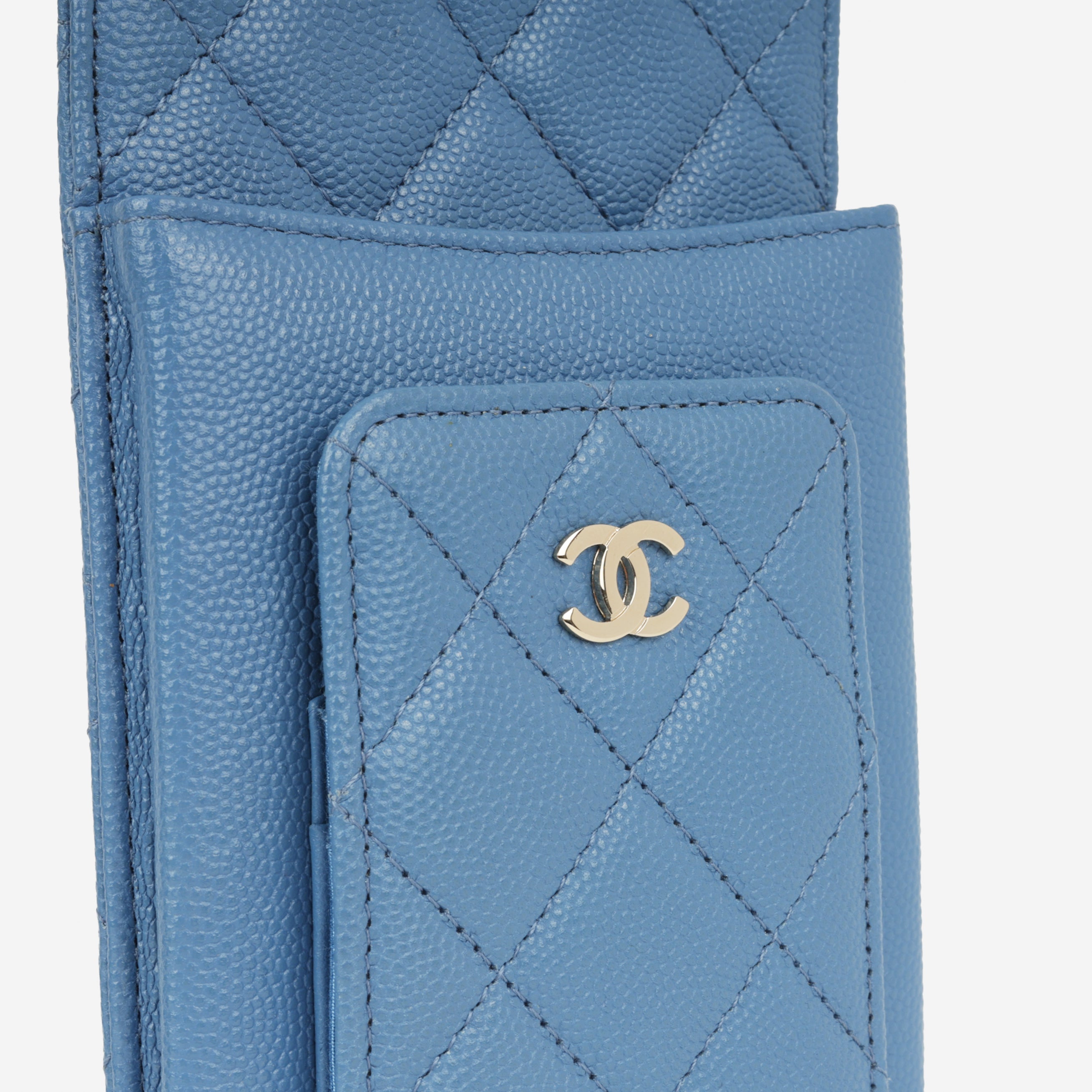 Chanel CC Phone Holder - Blue Caviar | Pre-Loved & Available Now