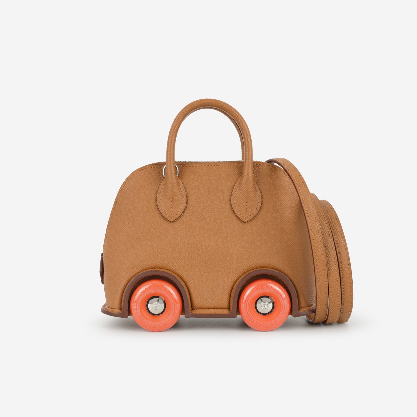Hermès Mini Bolide On Wheels - Gold Epsom / Orange Wheels | Palladium Hardware