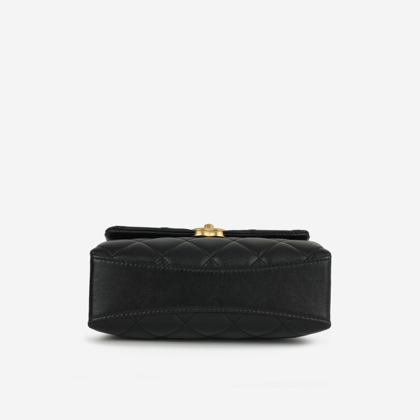 Chanel Mini Rectangular with Pearl Top Handle - Black Lambskin | Aged Gold Hardware