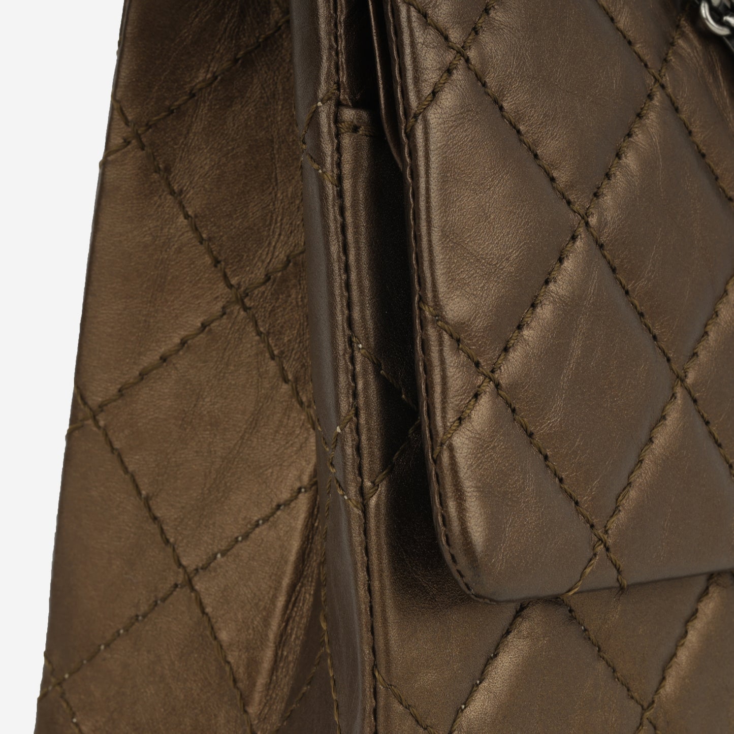 2.55 Re-Issue 226 - Bronze Crumpled Calfskin | Ruthenium Hardware