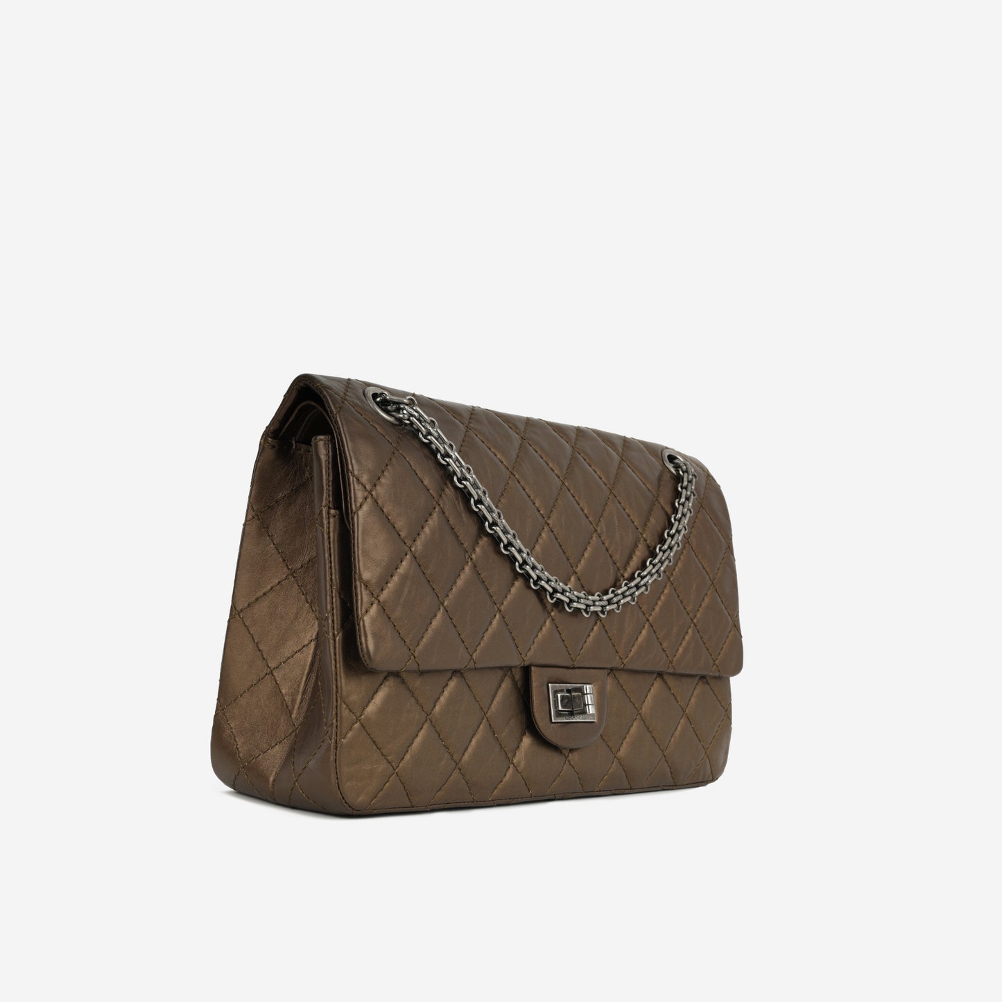 2.55 Re-Issue 226 - Bronze Crumpled Calfskin | Ruthenium Hardware