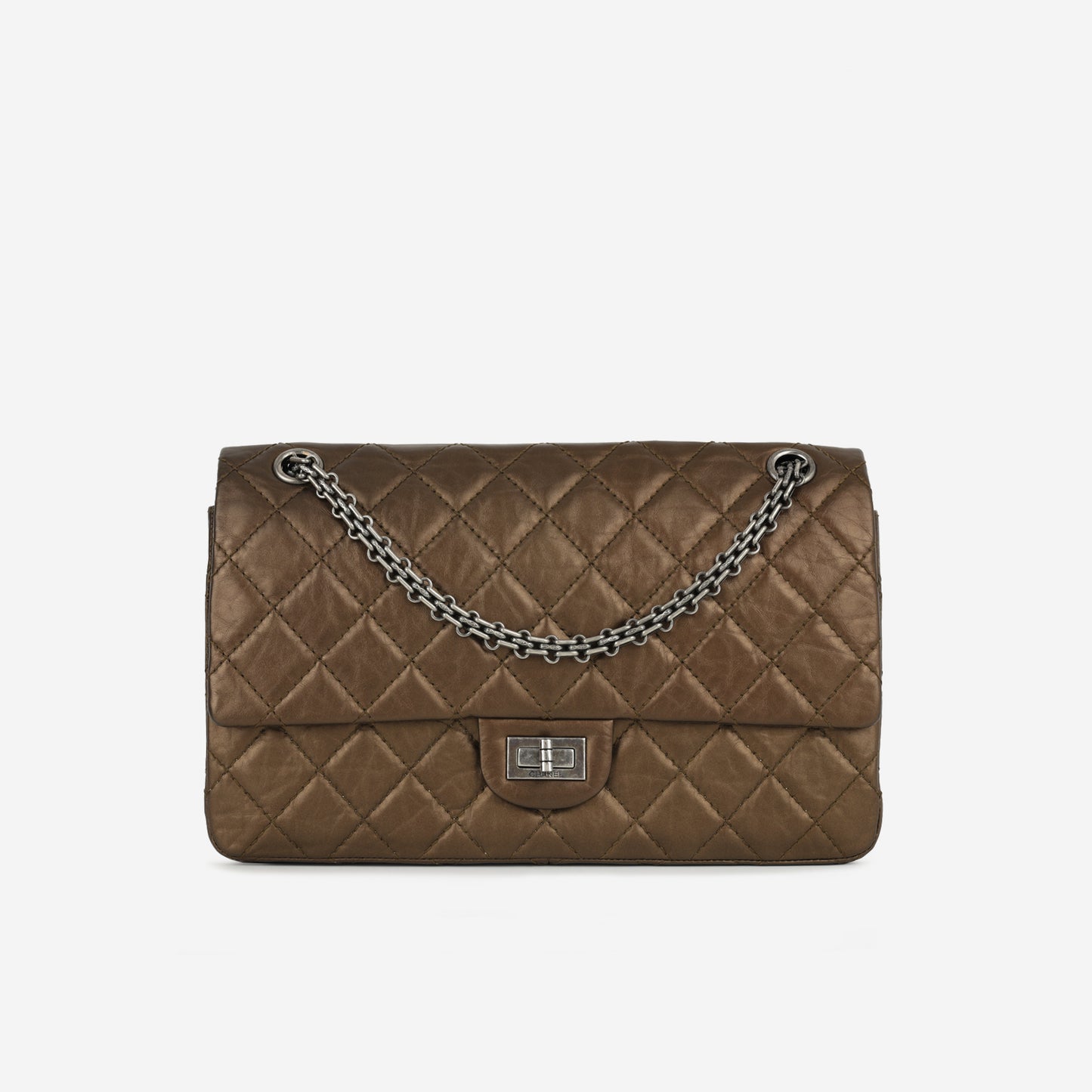 2.55 Re-Issue 226 - Bronze Crumpled Calfskin | Ruthenium Hardware