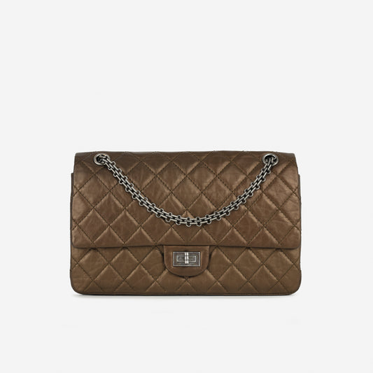 2.55 Re-Issue 226 - Bronze Crumpled Calfskin | Ruthenium Hardware