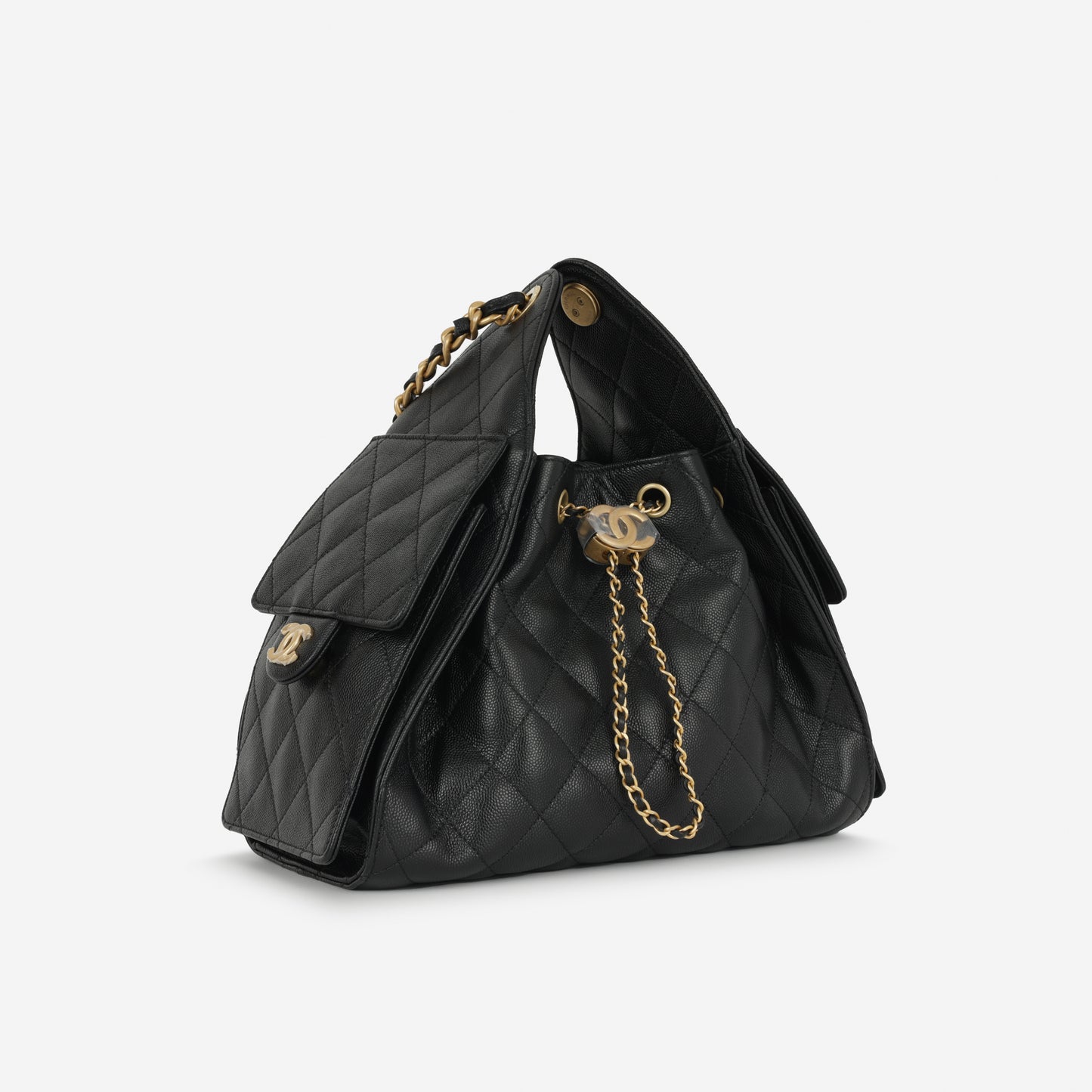 Chanel Small 25 Hobo - Black Caviar | Gold Hardware