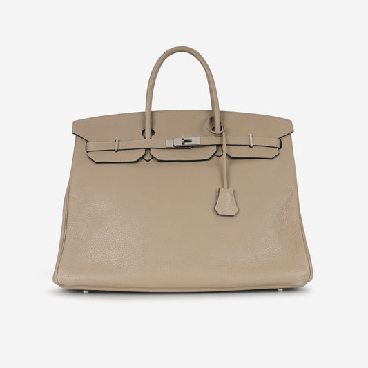 Birkin 40 - Gris Tourterelle | Palladium Hardware