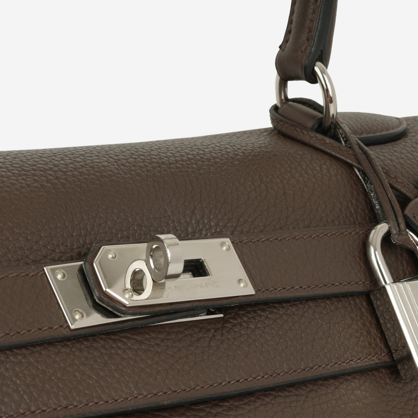 Hermès JPG Shoulder Kelly 42 - Ebene Clemence | Palladium Hardware