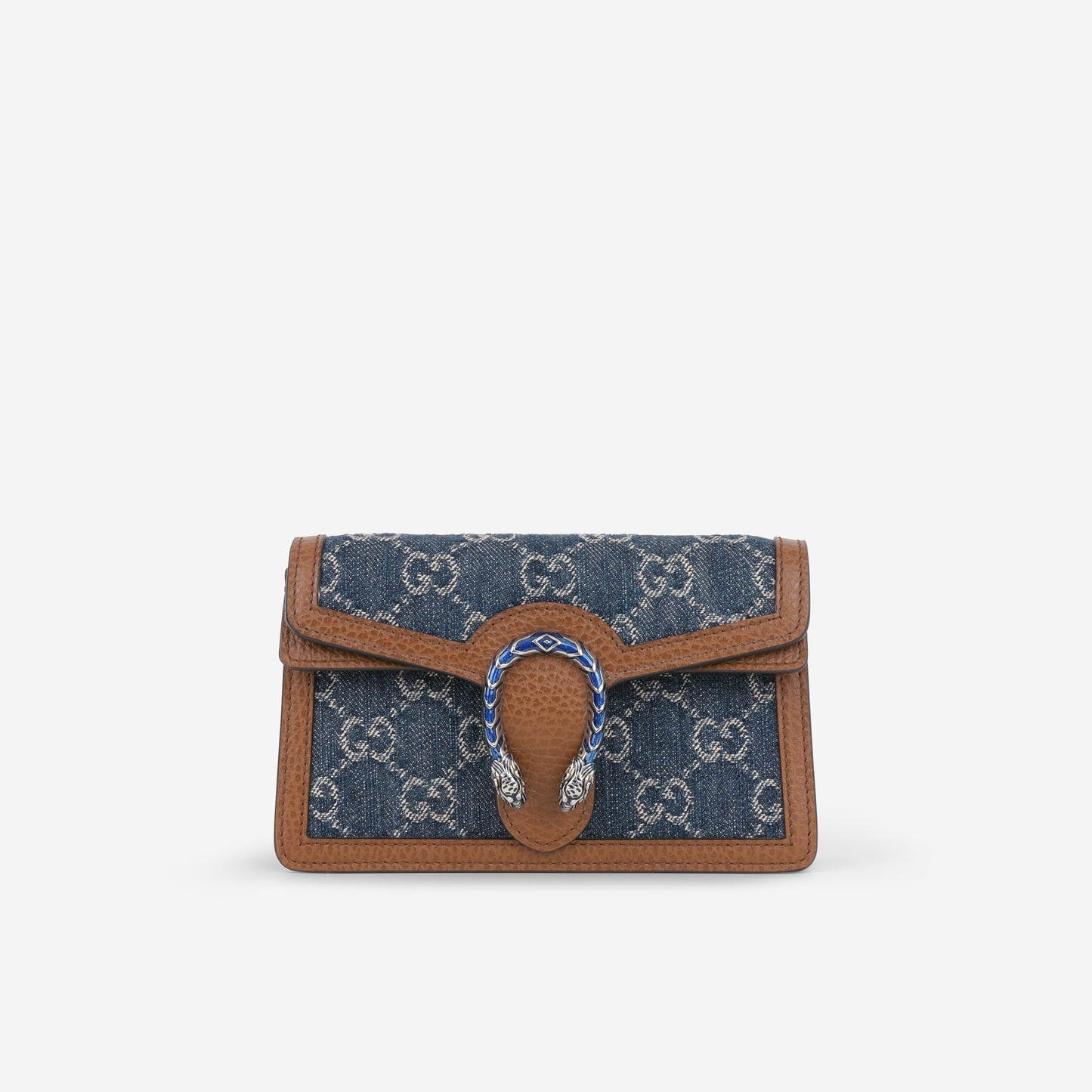 Gucci Super Mini Dionysus - Denim / Tan Calfskin | Silver Hardware