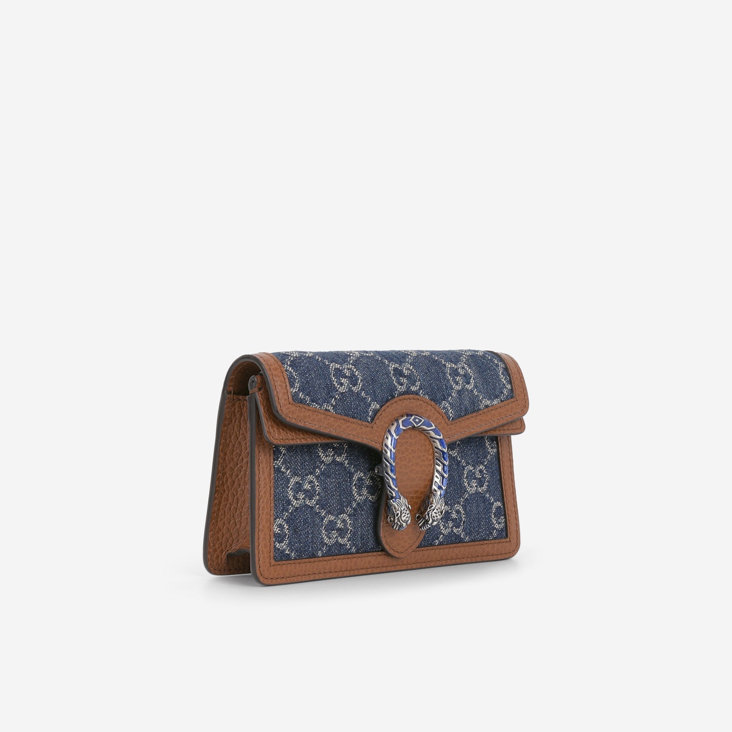 Gucci Super Mini Dionysus - Denim / Tan Calfskin | Silver Hardware