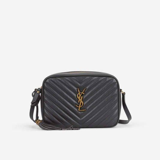 Saint Laurent Lou Camera Bag - Grey Calfskin | Gold Hardware