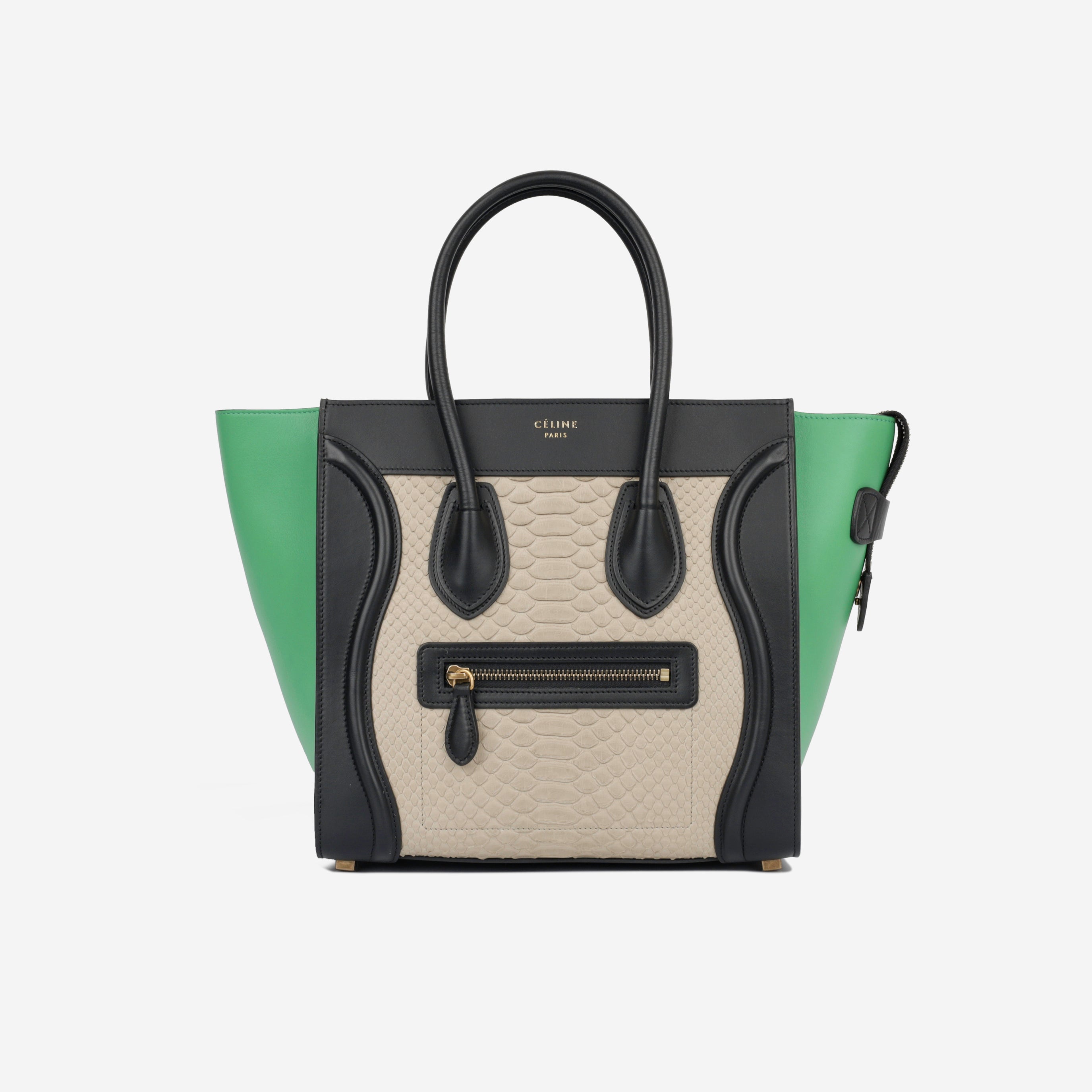 Celine - Micro Luggage Tote - Python and Calfskin - GHW - Pre-Loved ...