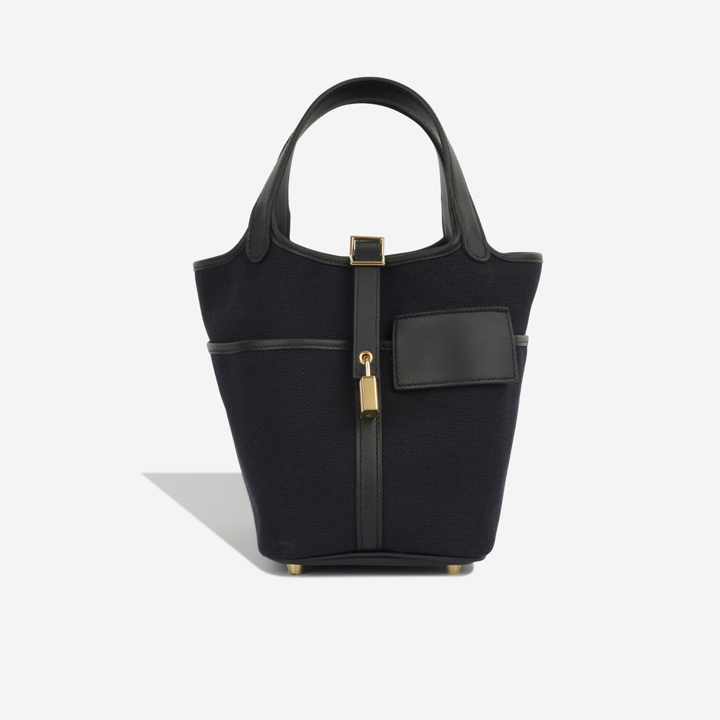Hermès - Picotin 18 Cargo - Noir Canvas - GHW - Brand New | Bagista