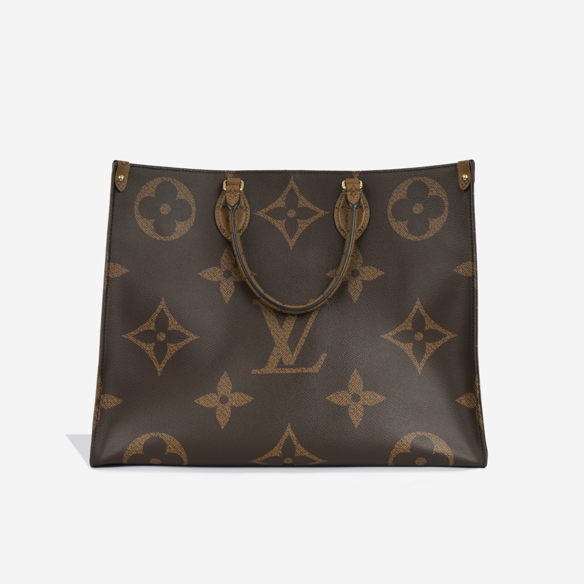 Louis Vuitton On The Go Tote MM Brown Monogram Reverse Leather BRAND NEW