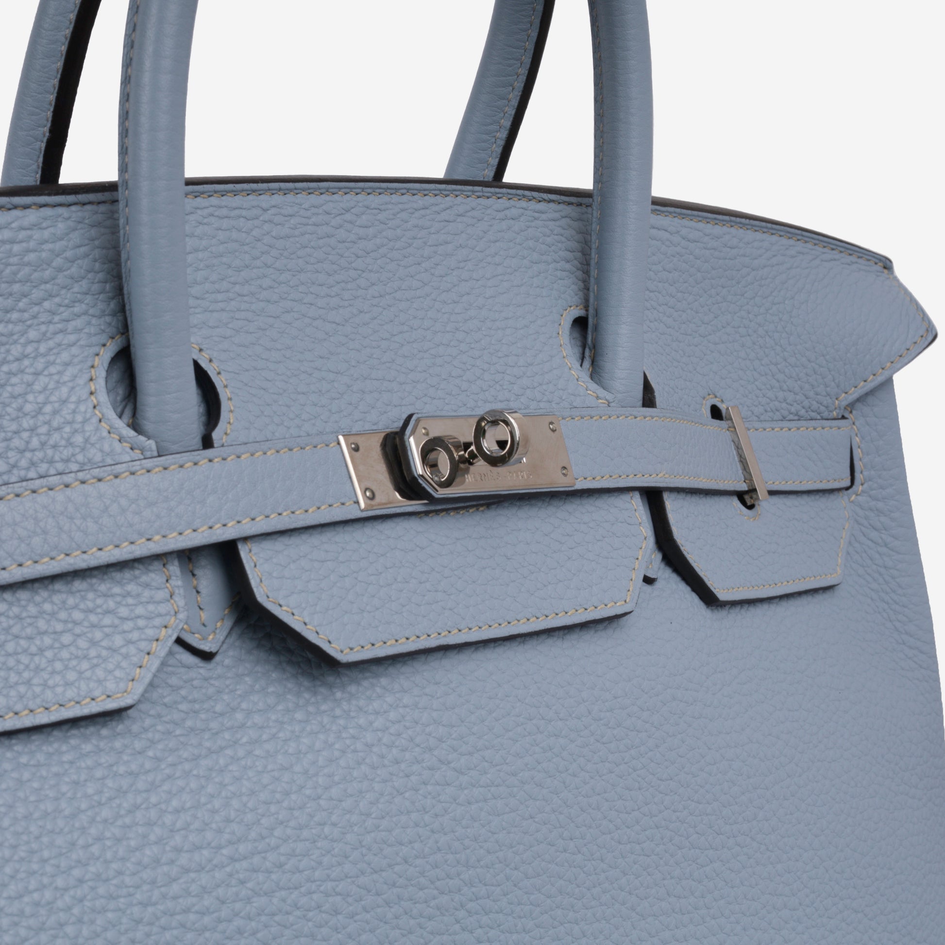 Hermès Birkin 40cm Bleu Lin Clemence PHW Pre-Loved – Bagista