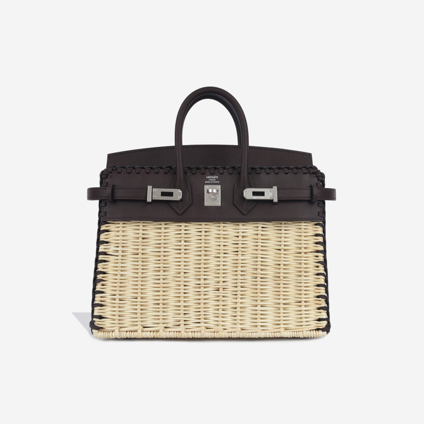 Picnic Birkin 25 Osier Wicker & Rouge Swift