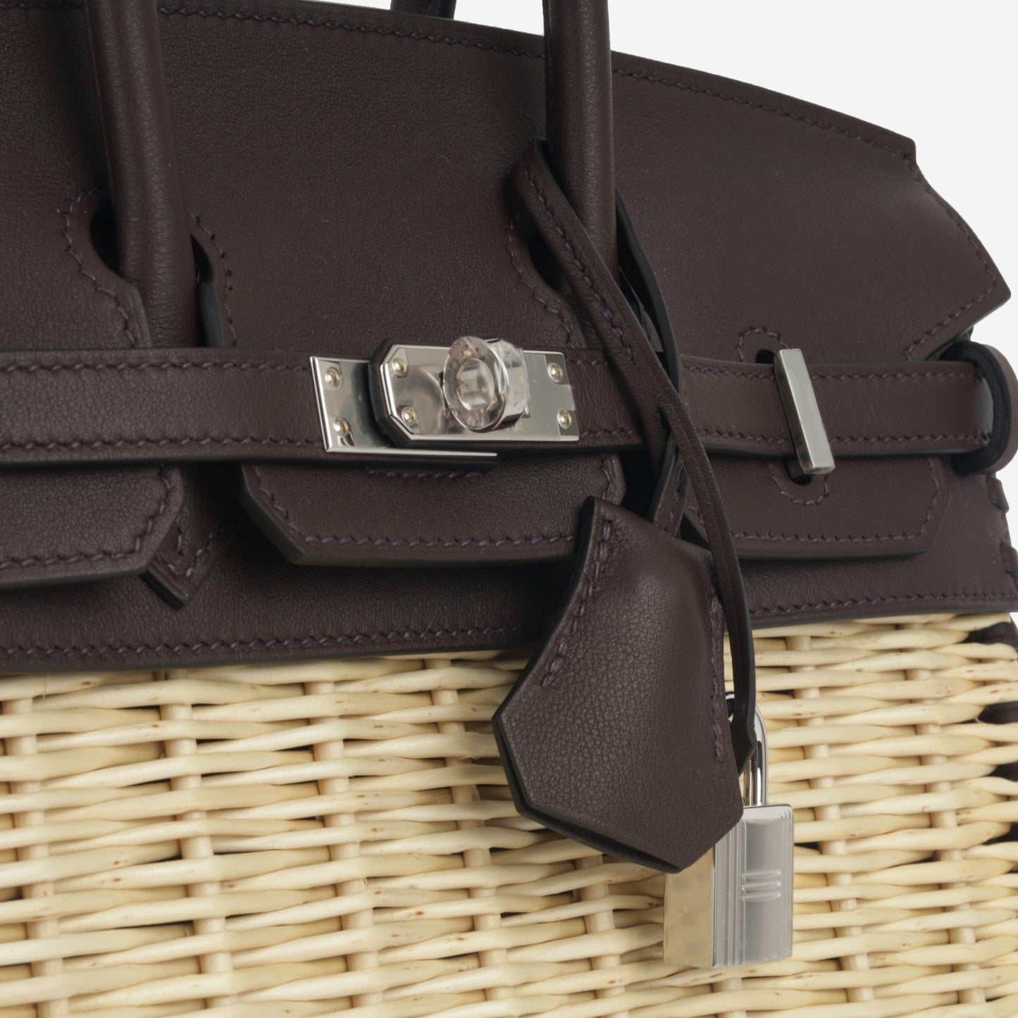 Picnic Birkin 25 Osier Wicker & Rouge Swift