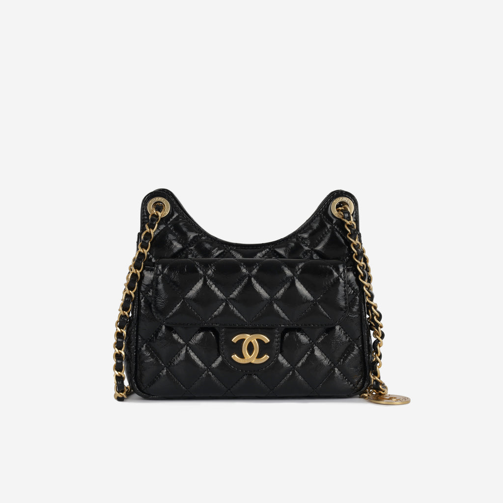 Brand New Chanel 2023 Cruise Black Caviar Small Hobo Bag in 2023