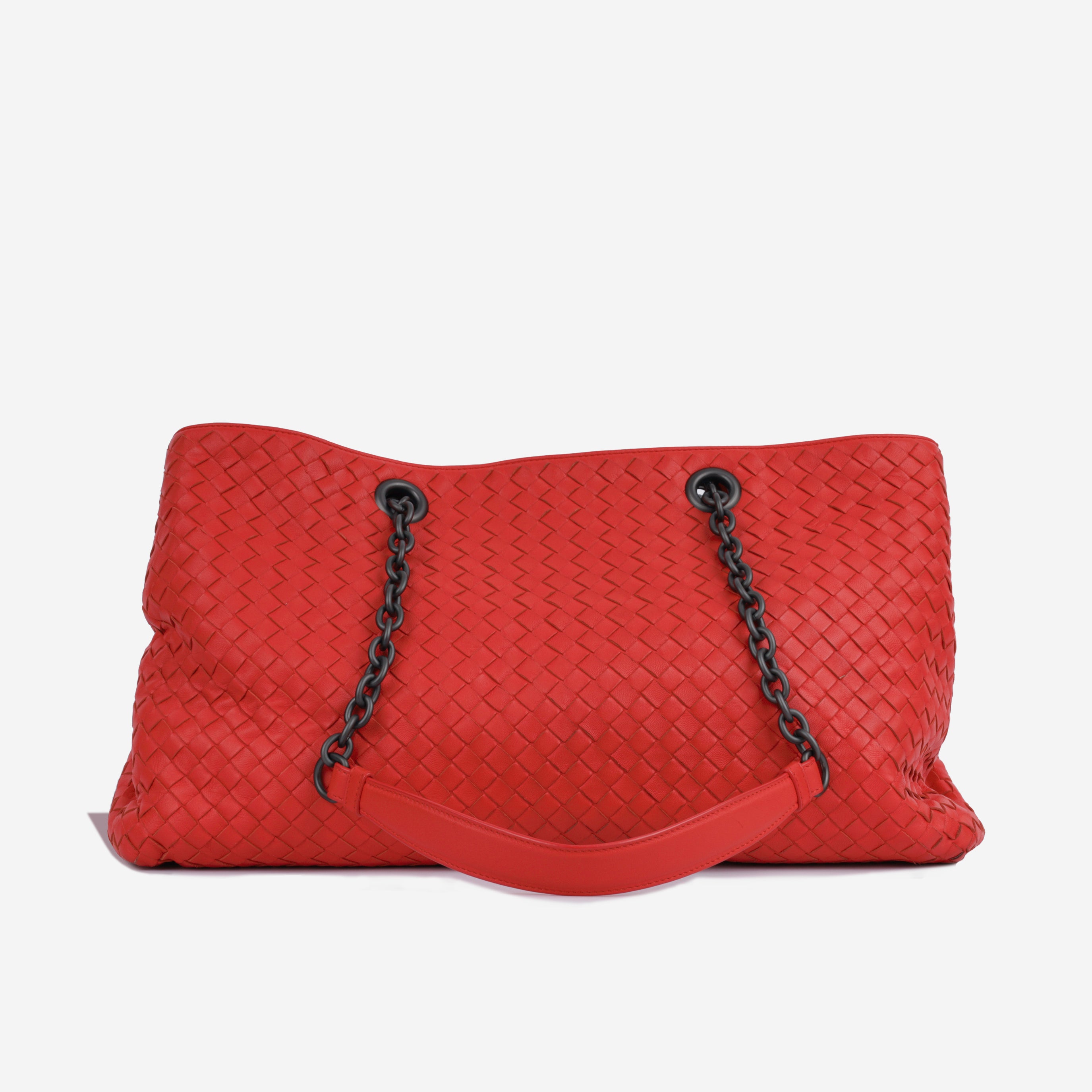 Bottega Veneta - Intrecciato Tote - Red GMHW - Pre Loved – Bagista