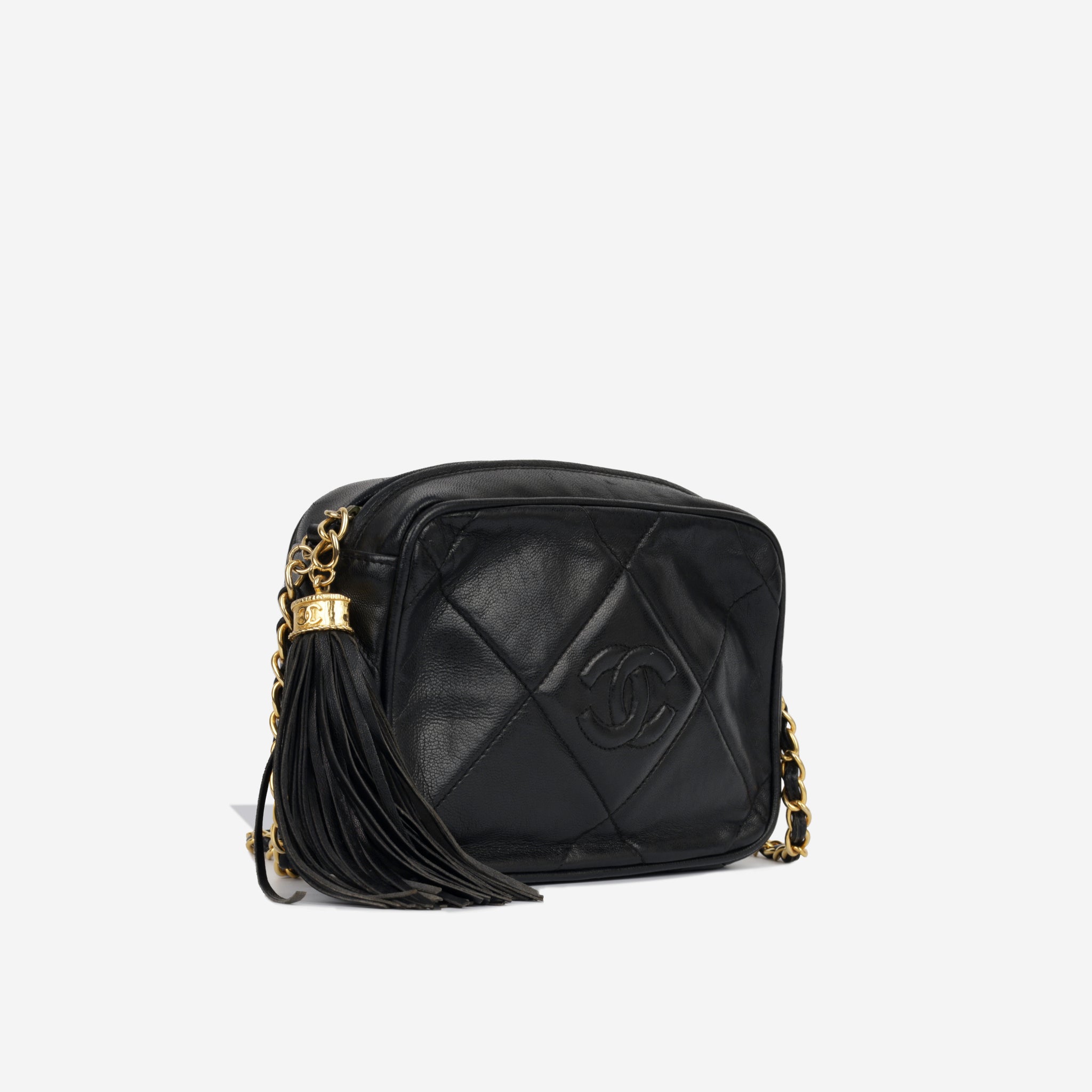Chanel - Camera Bag - Black Lambskin GHW - Vintage