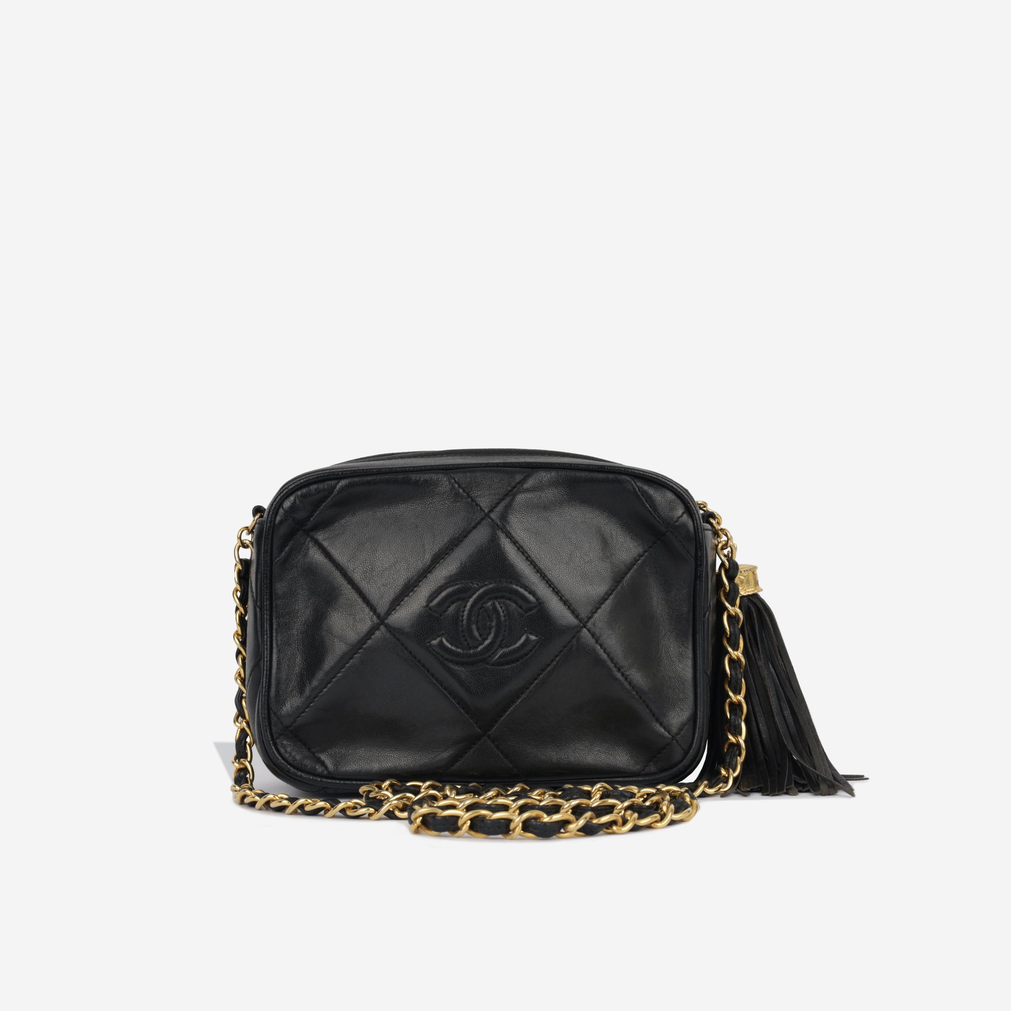 Chanel - Camera Bag - Black Lambskin GHW - Vintage