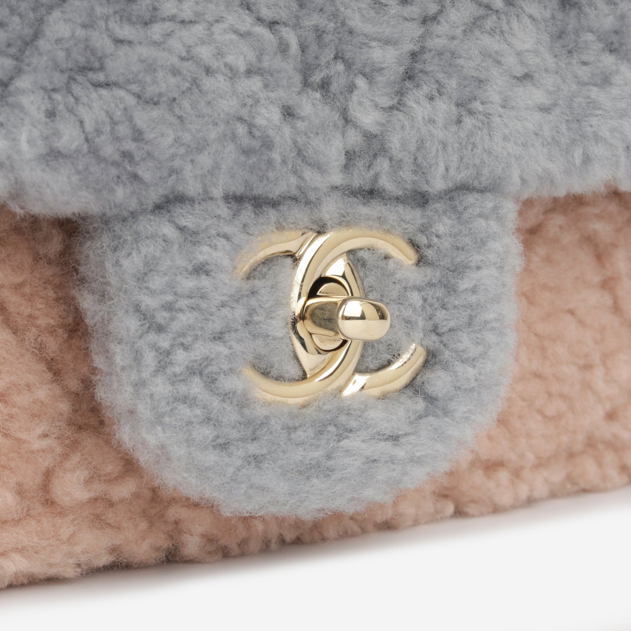 Chanel - Shearling Fur Flap - Multi Pastel - CGHW - Immaculate