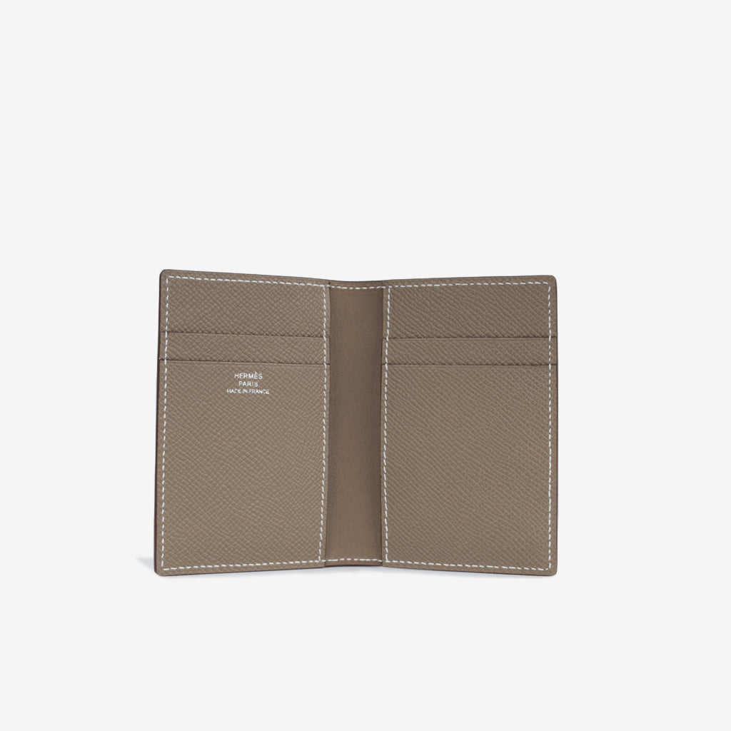 Hermes - MC2 Euclide Card Holder - Etoupe Epsom - Brand New 2022