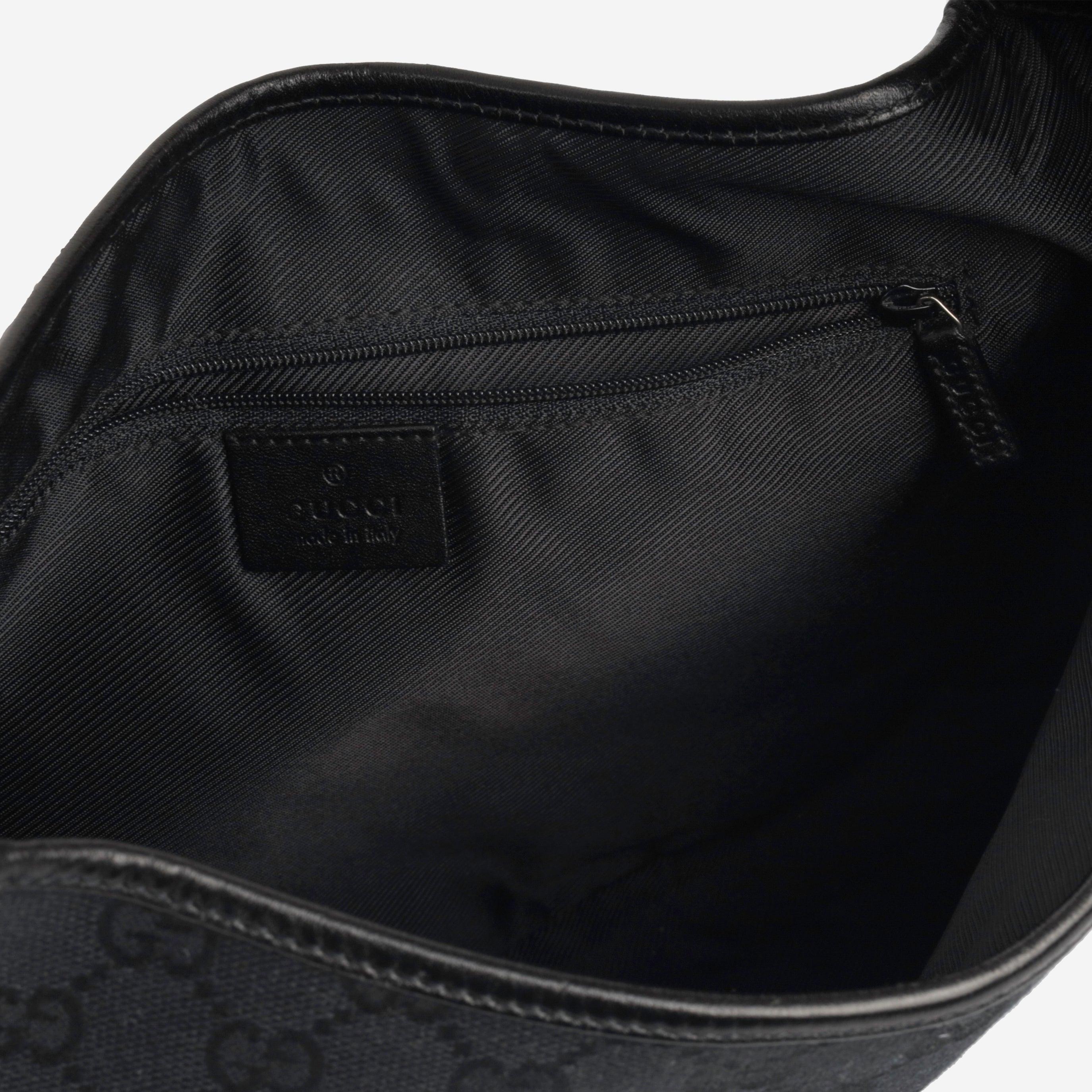 Gucci - Vintage Jackie Hobo - Black Monogram - Black Leather – Bagista