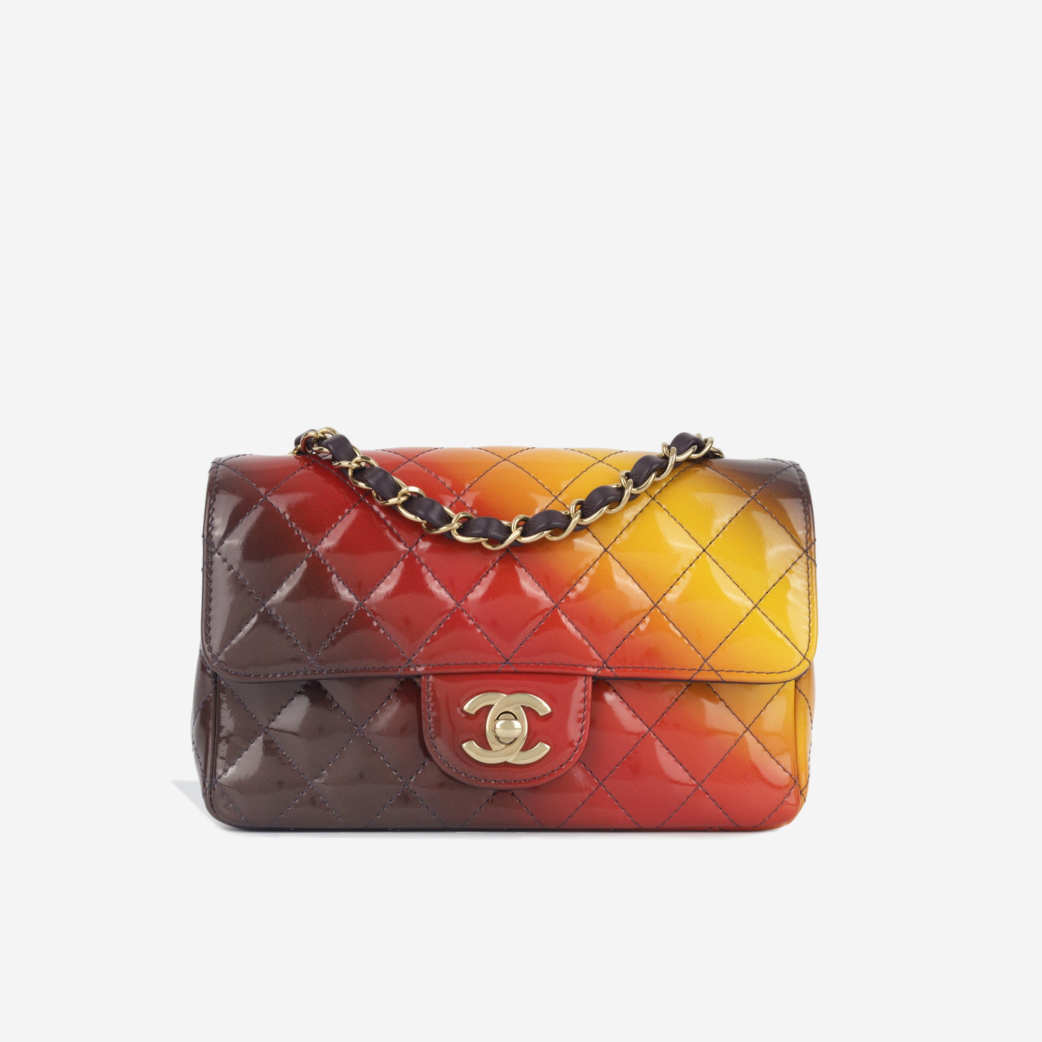 Chanel - Classic Mini Flap Bag - Shaded Calfskin GHW - Plaque