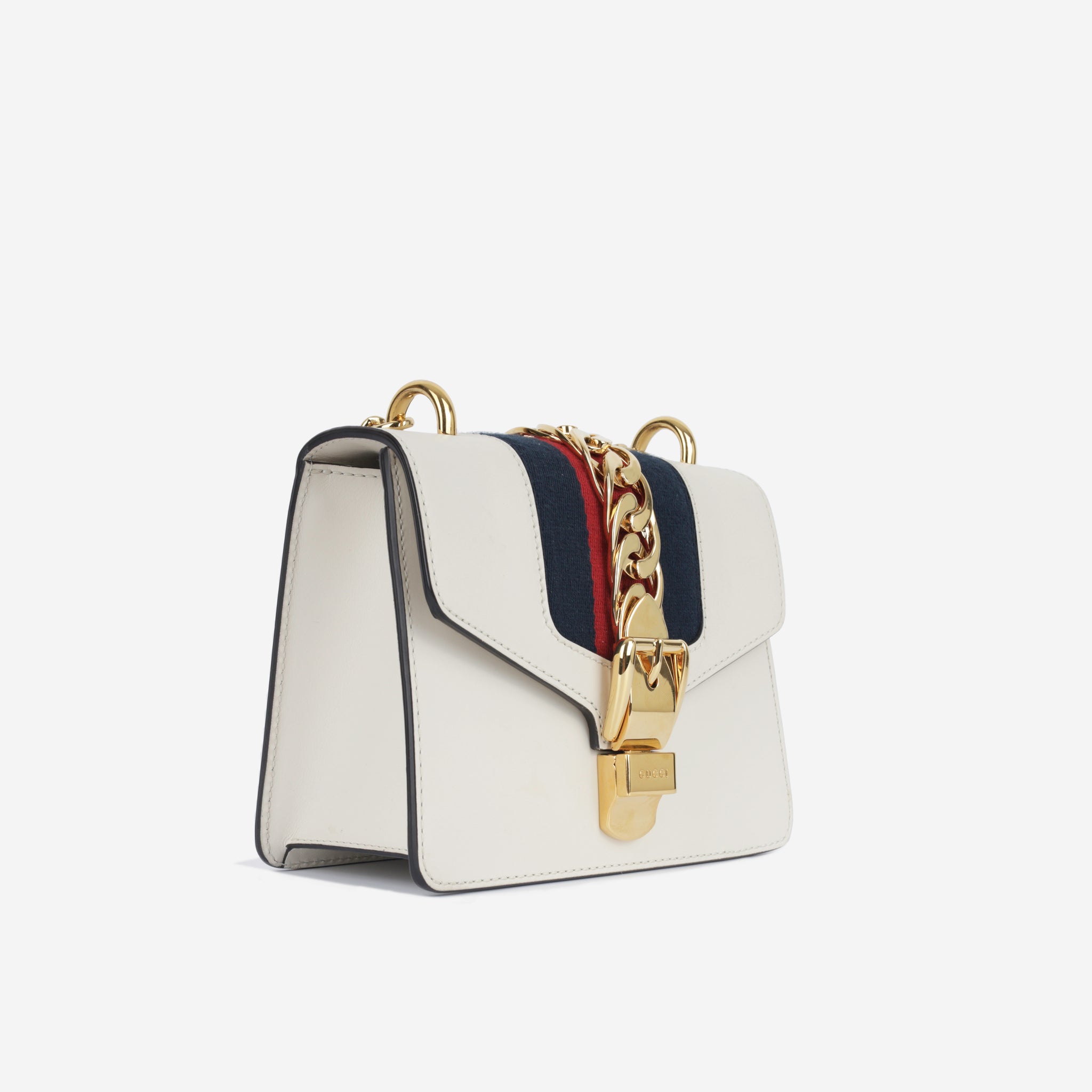 Gucci - Sylvie Leather Mini Bag - White Calfskin GHW - Pre Loved | Bagista