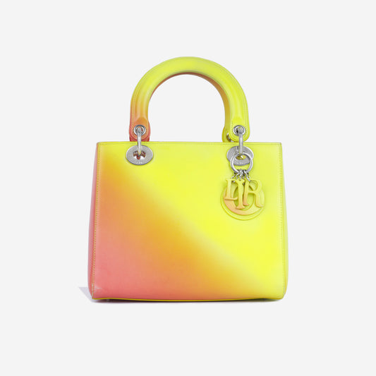 Medium Lady Dior - Yellow / Orange