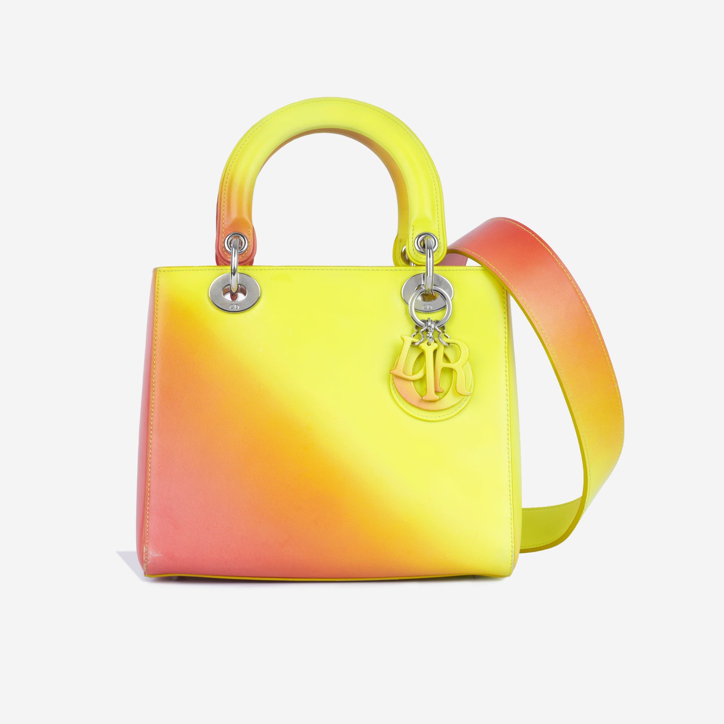 Medium Lady Dior - Yellow / Orange