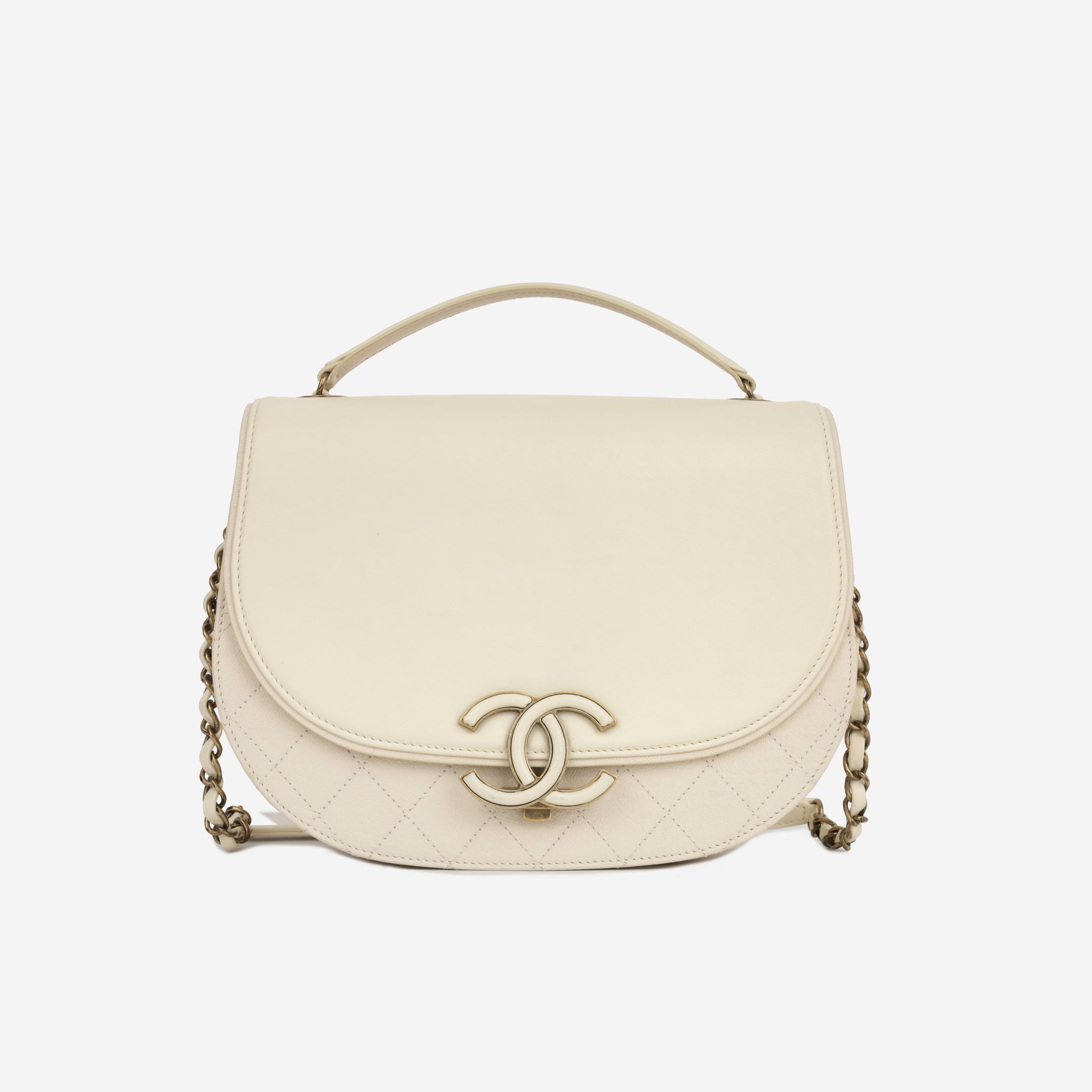 Chanel - Coco Curve Flap Bag - Ivory - AGHW - 2017