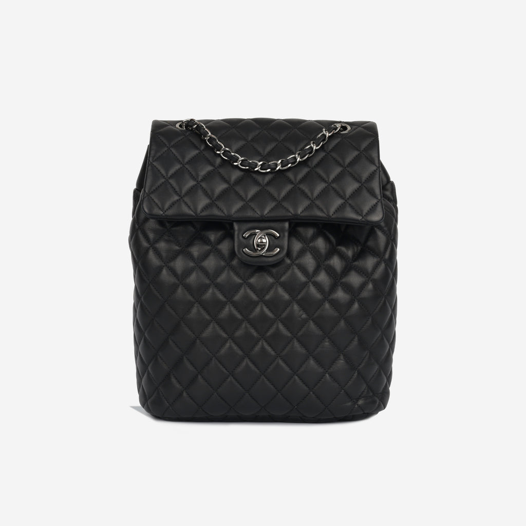 Chanel Large Urban Spirit Backpack Black Lambskin GMHW 2017 Bagista