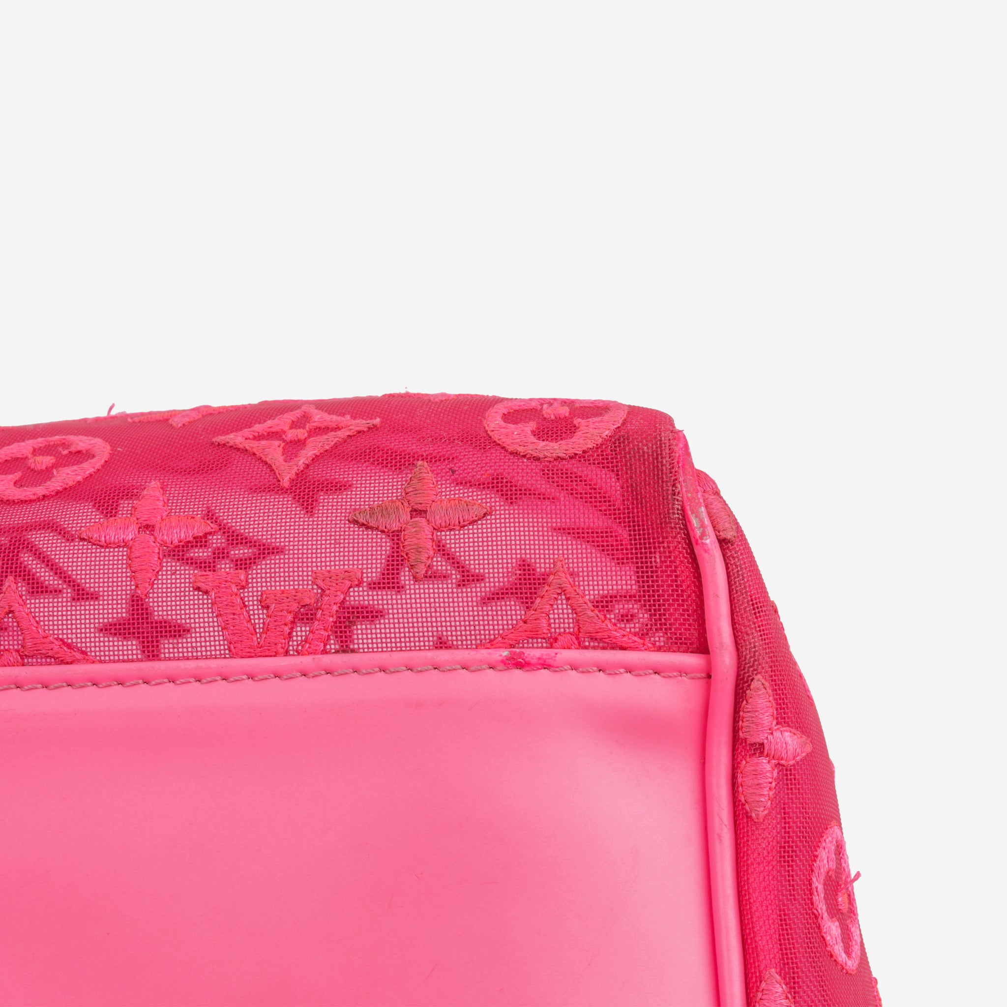 Louis Vuitton Keepall Bandouliere Monogram Mesh 50 Pink
