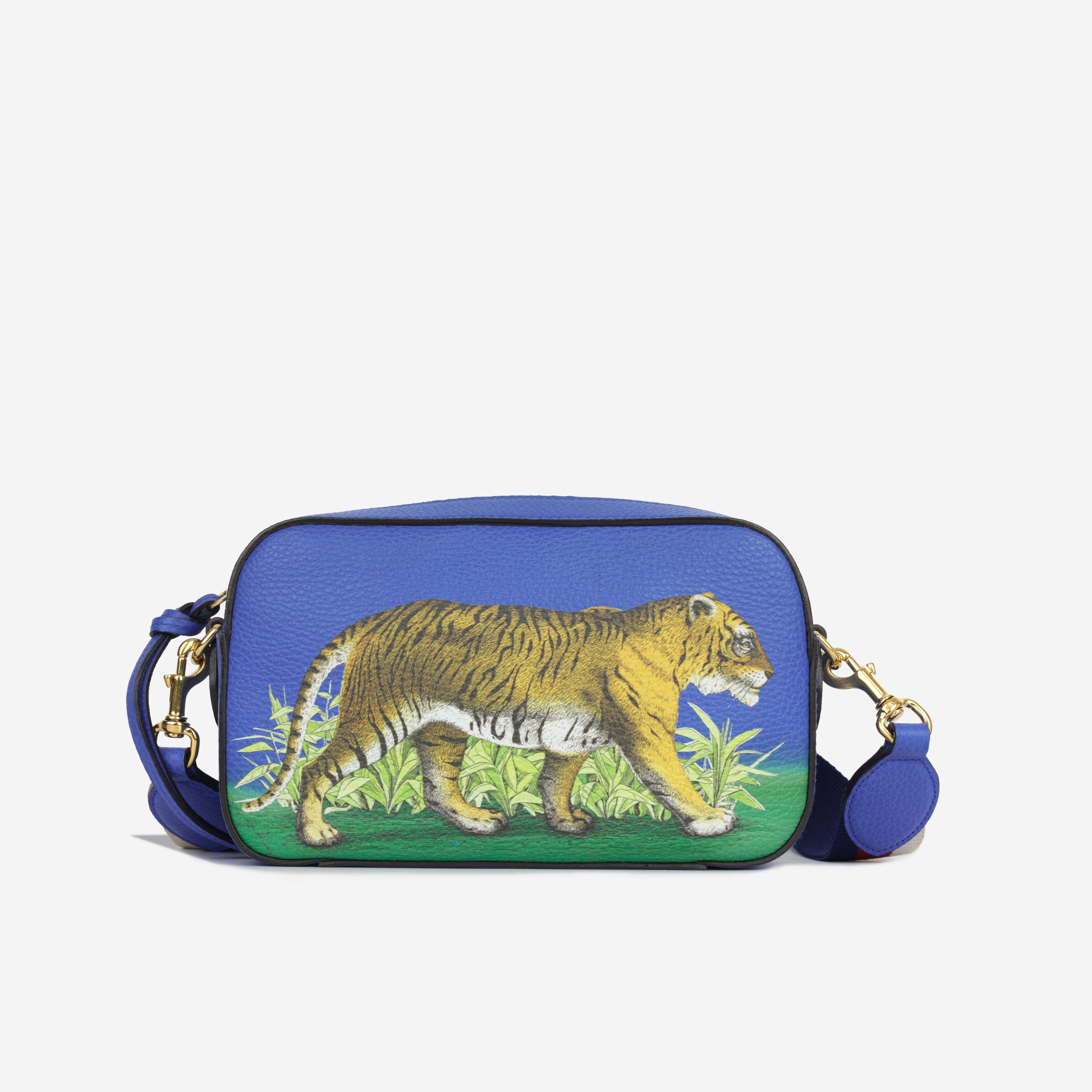 Gucci - Calfskin Sylvie - Tiger Print Camera Bag - GHW - Pre-Loved