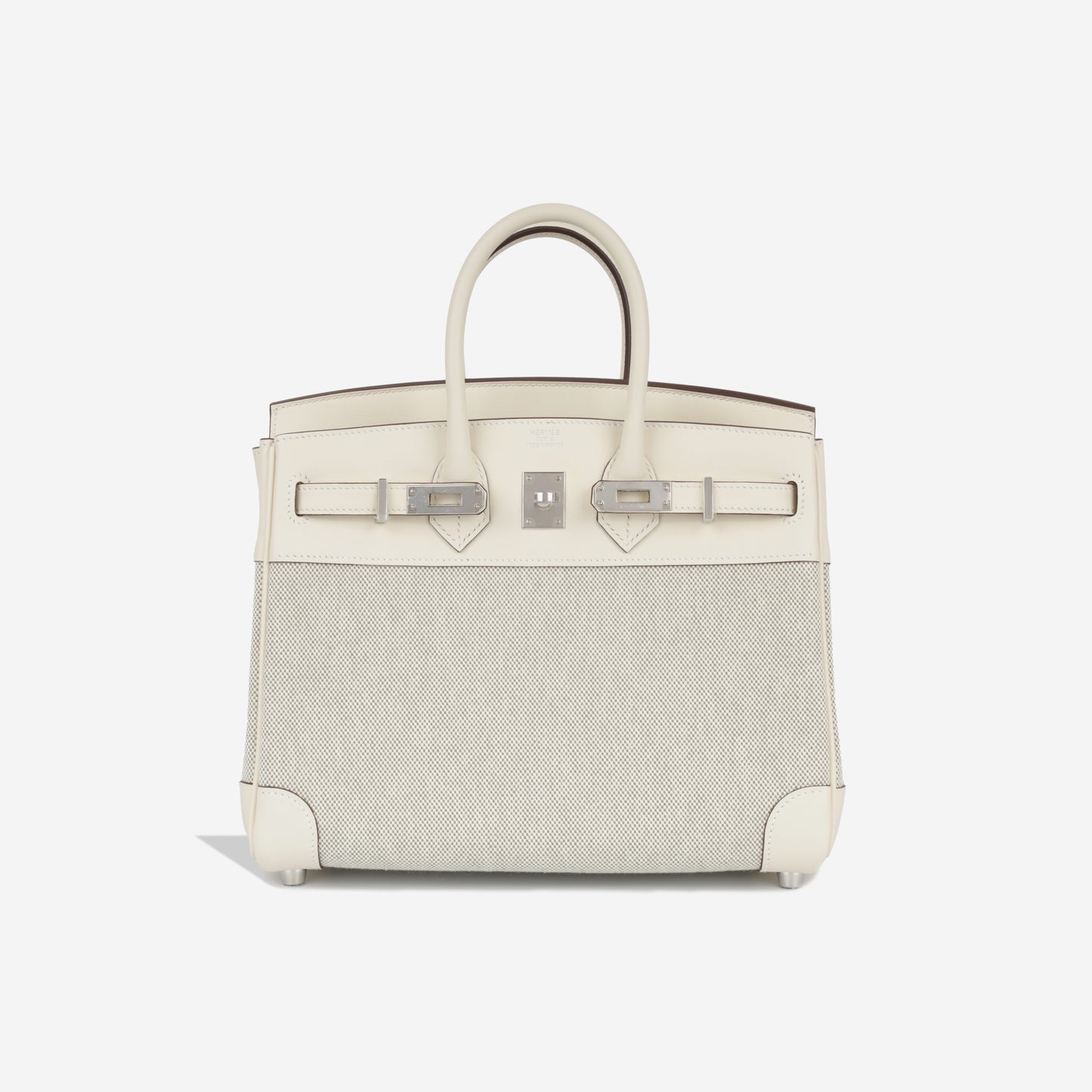 Birkin 25 Toile - Nata Swift / Vert Amande Quadrille Toile