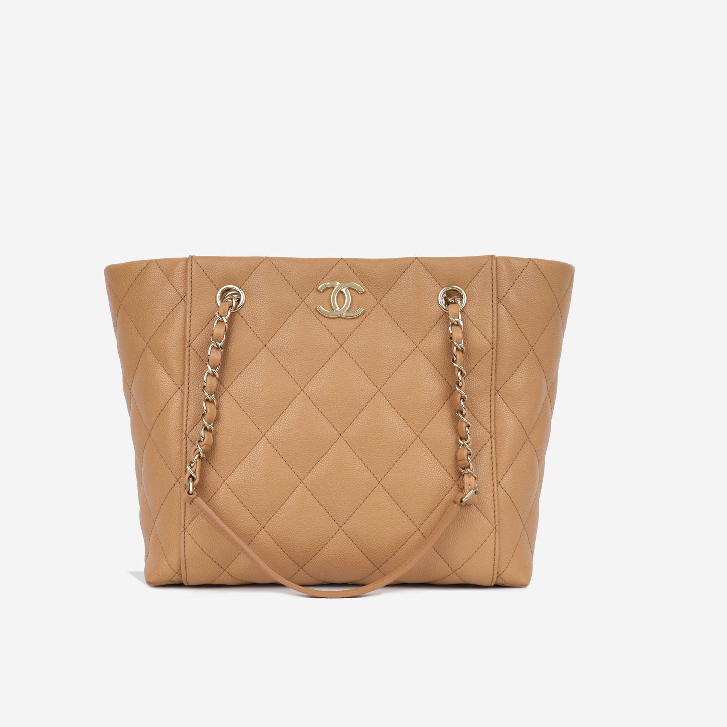 Large CC Shopping Tote - Caramel