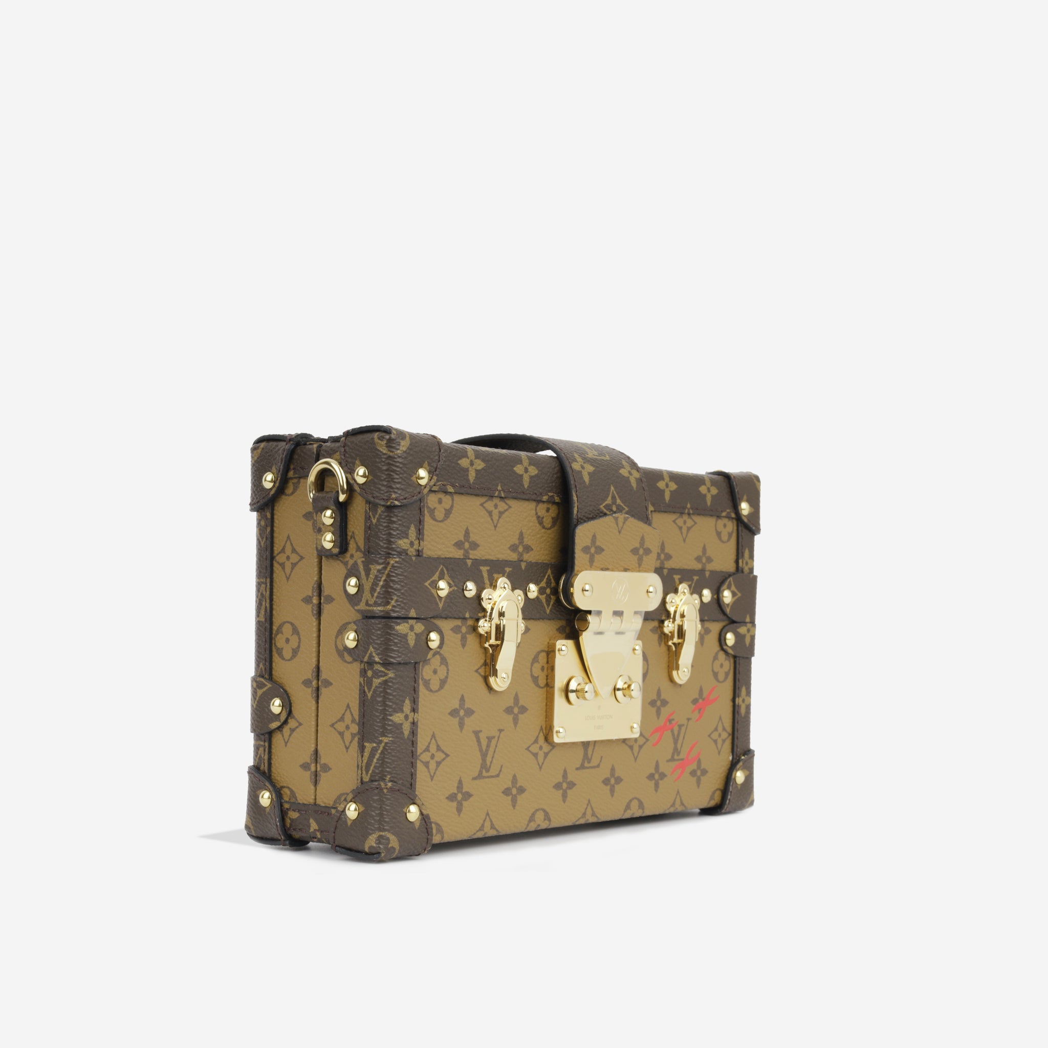 Louis Vuitton Petite Malle Monogram Black/Brown in Canvas with Gold-tone -  GB