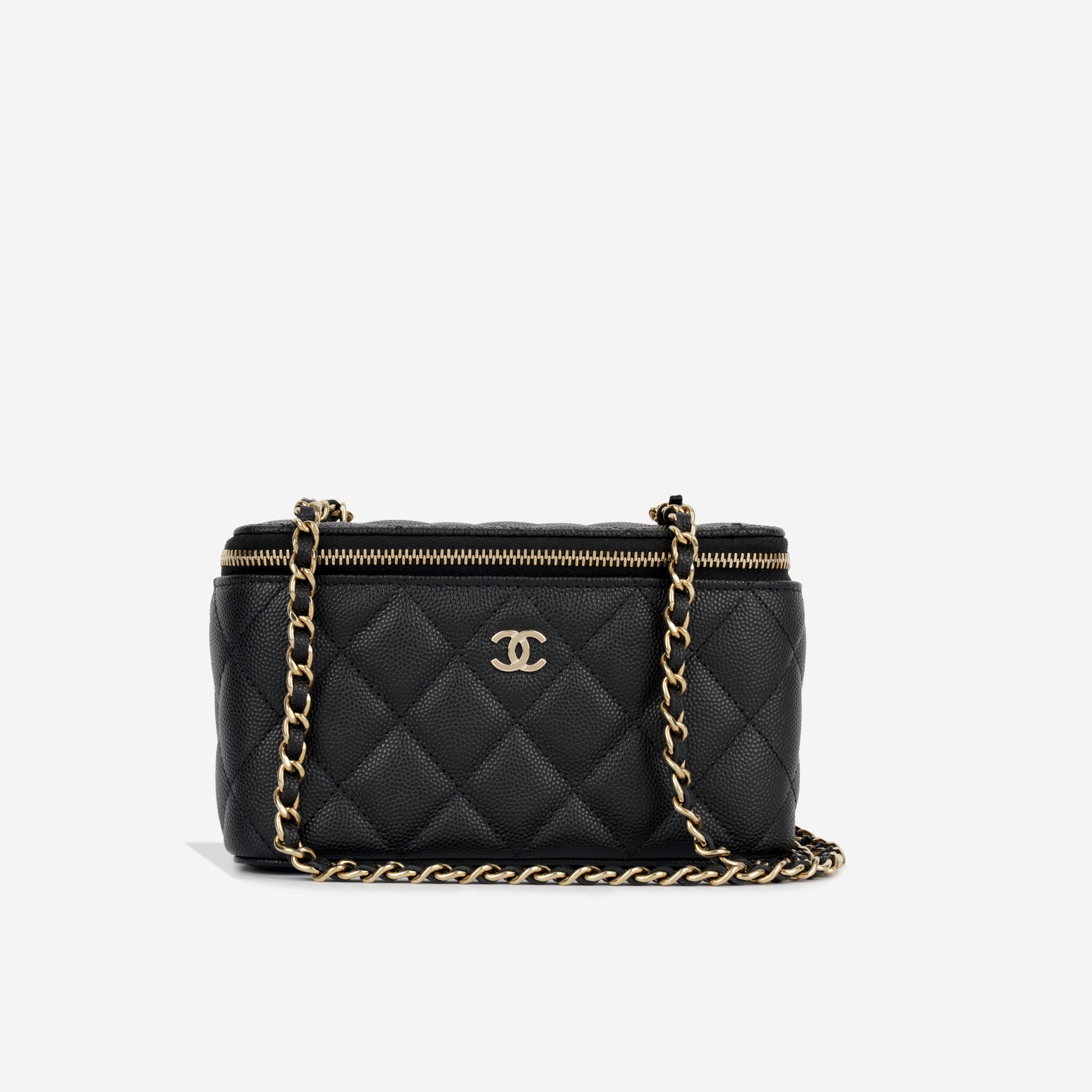 Chanel - Small Vanity on Chain - Black Caviar GHW - Immaculate