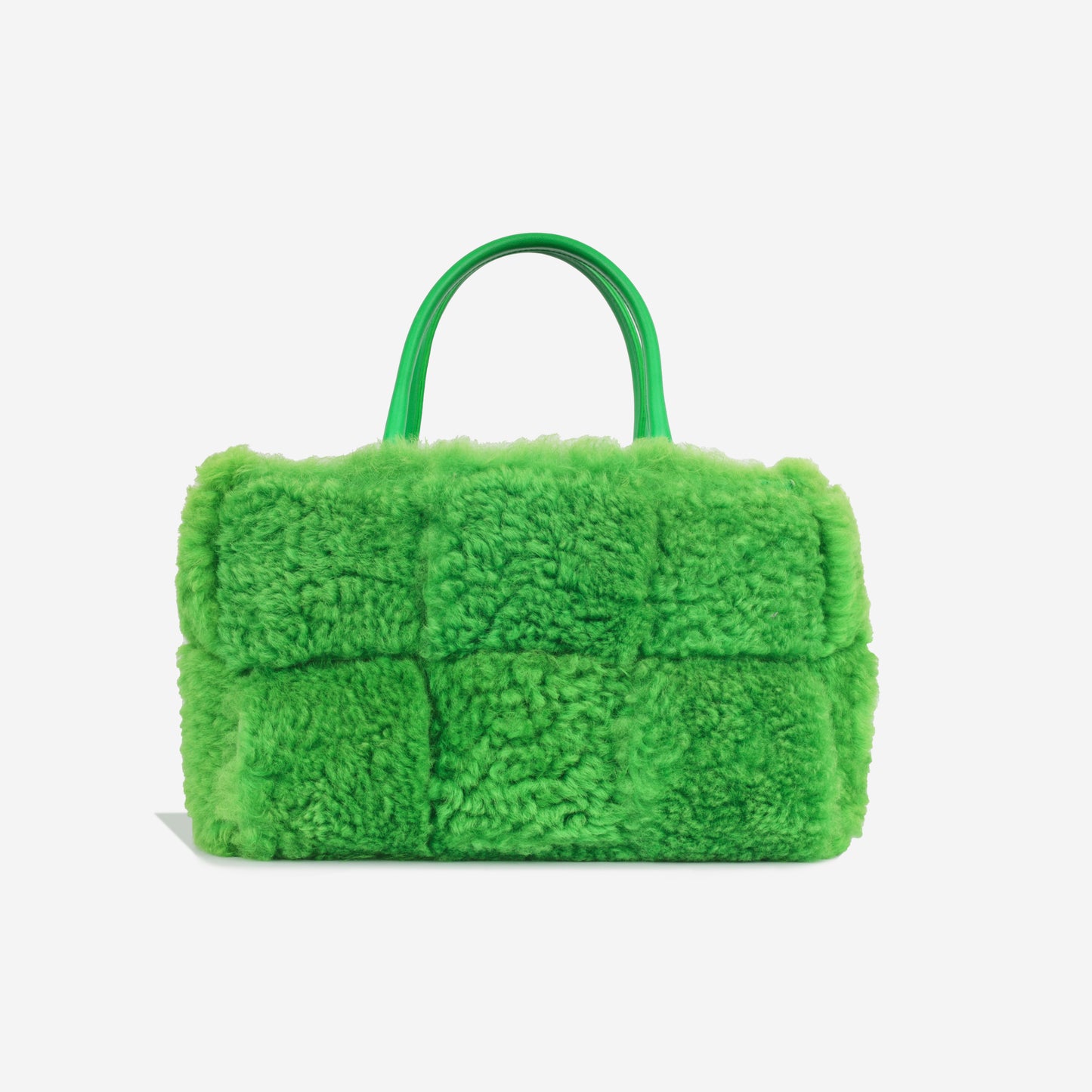 Small Arco Tote - Green Shearling