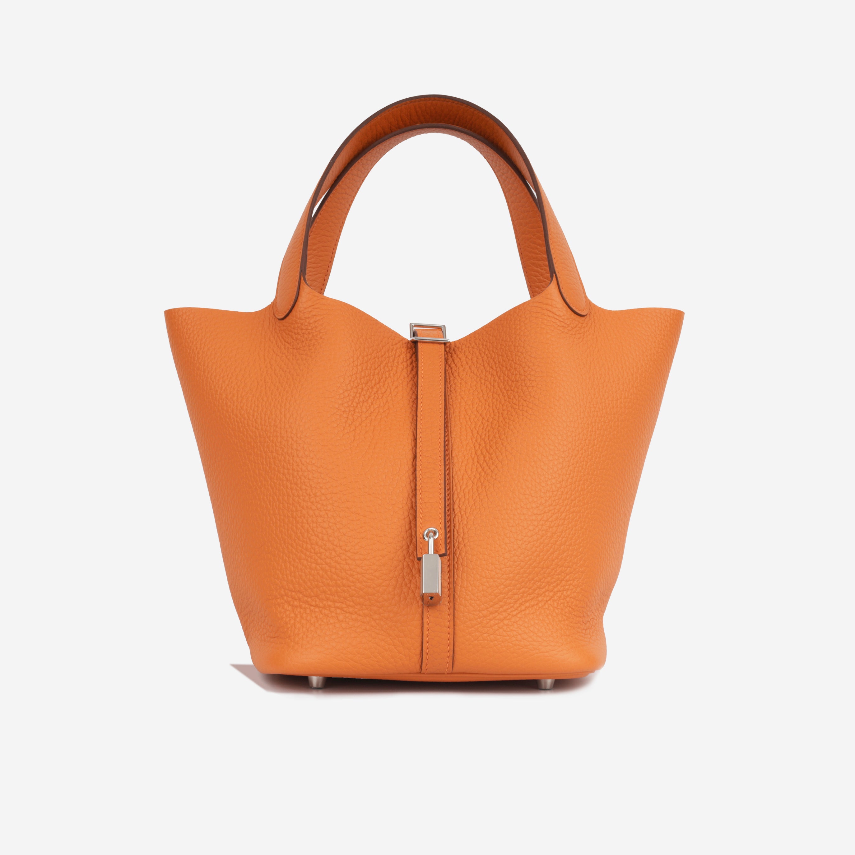 Hermès - Picotin 22 - Orange Clemence - PHW - Immaculate - 2023 – Bagista