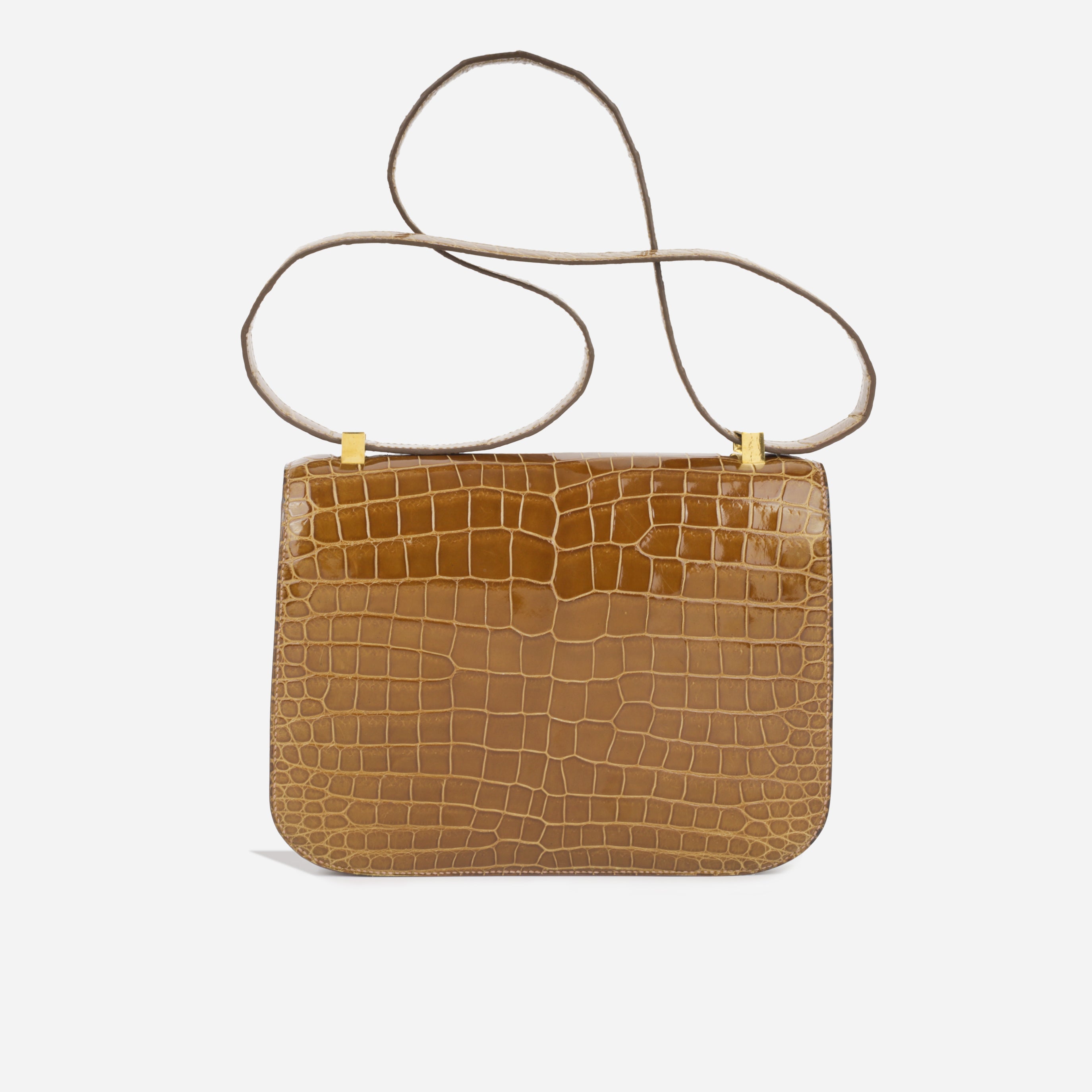 Hermès - Constance 18 - Miel Shiny Crocodile - GHW - Brand New