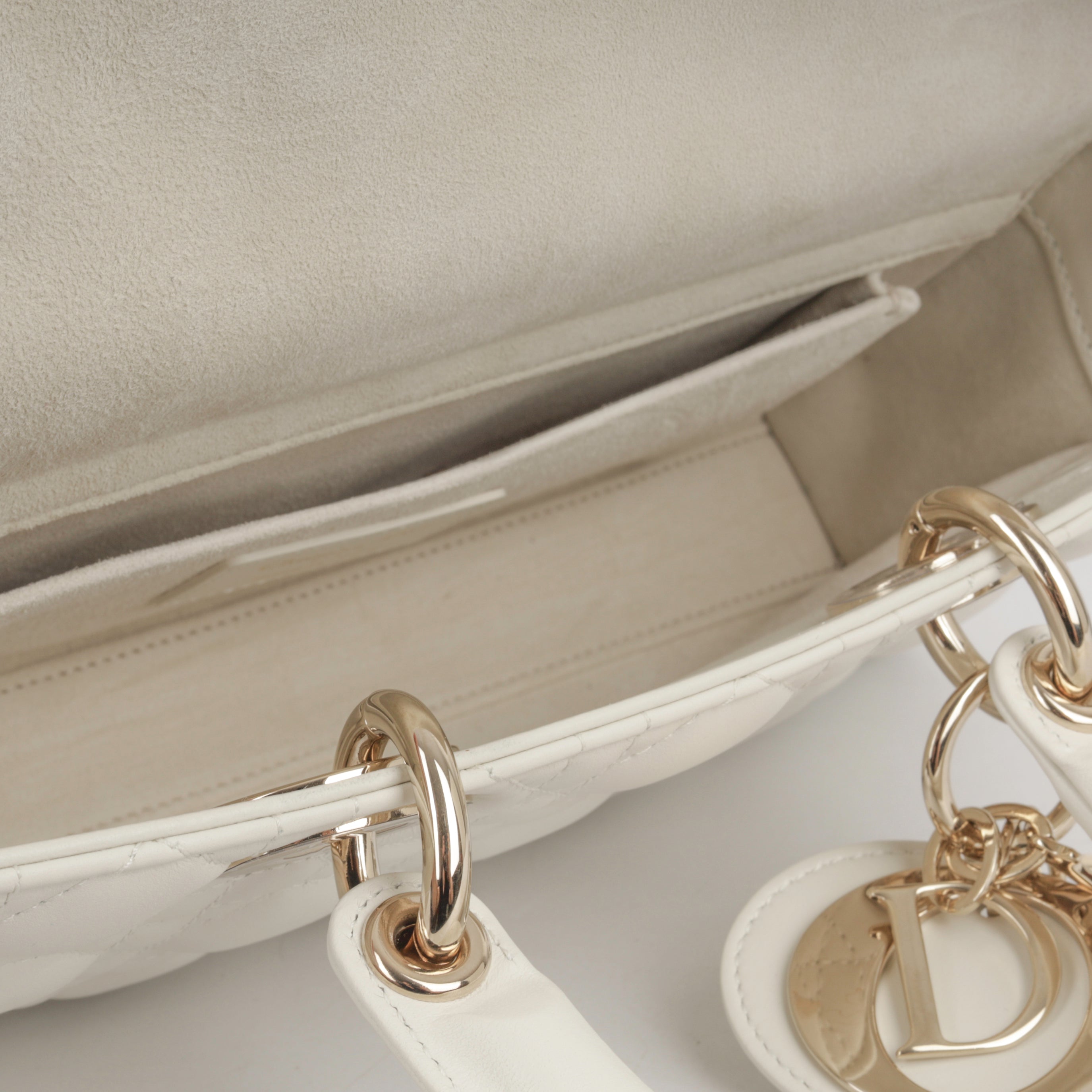Dior - Lady D-Joy - Off White Lambskin - CGHW - Pre Loved – Bagista