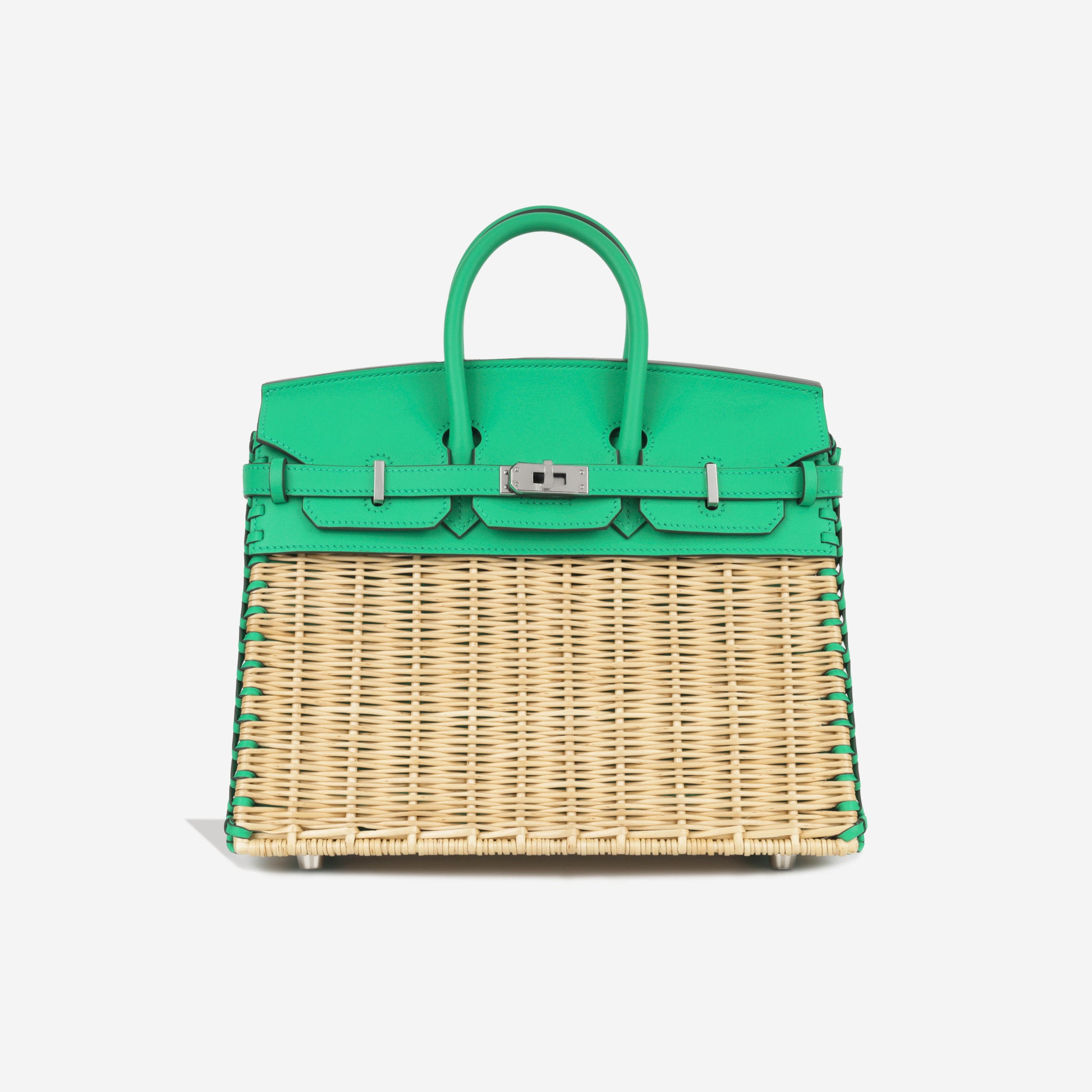 Hermès Picnic Birkin 25 Osier Wicker & Menthe Swift PHW 2022