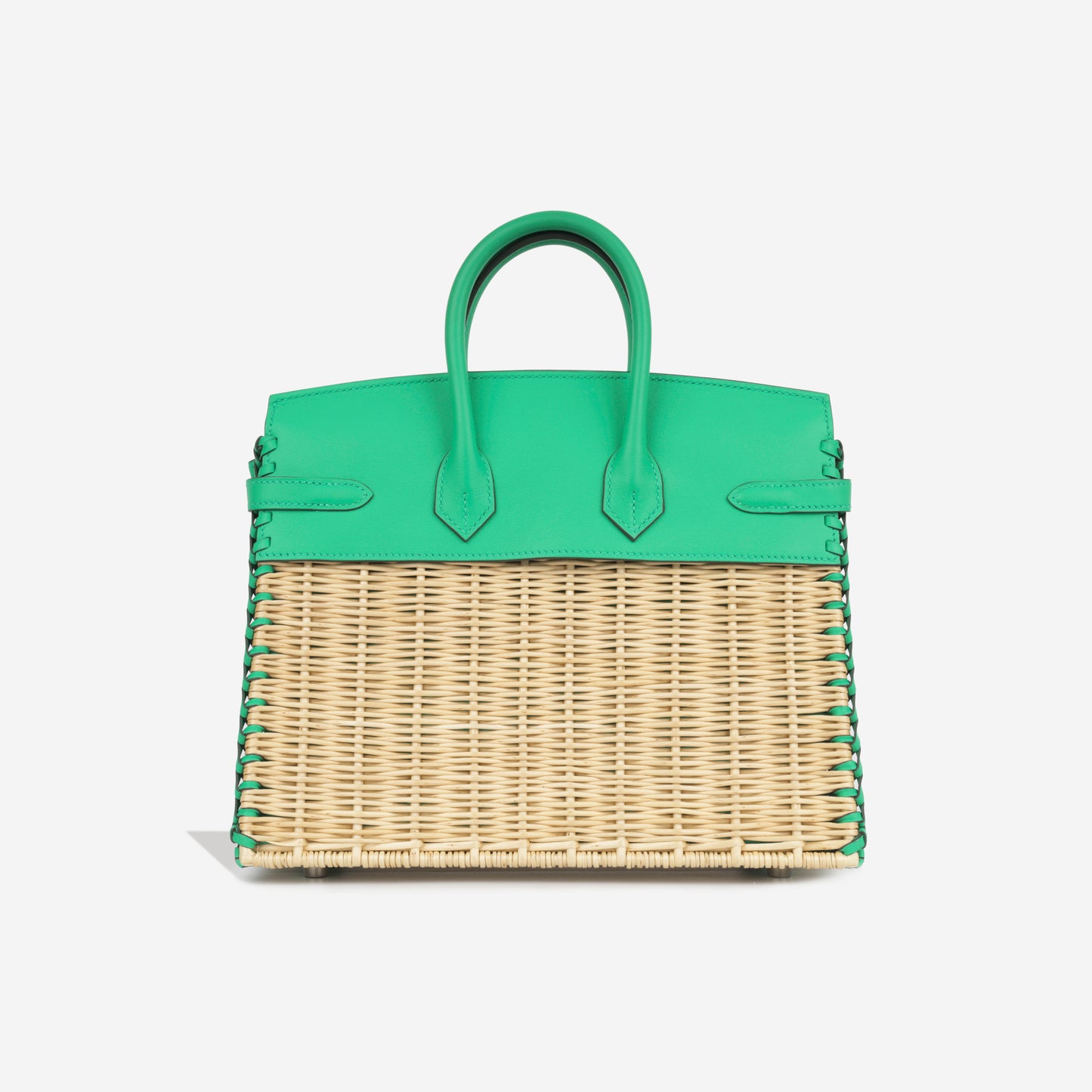 Picnic Birkin 25 Osier Wicker & Menthe Swift