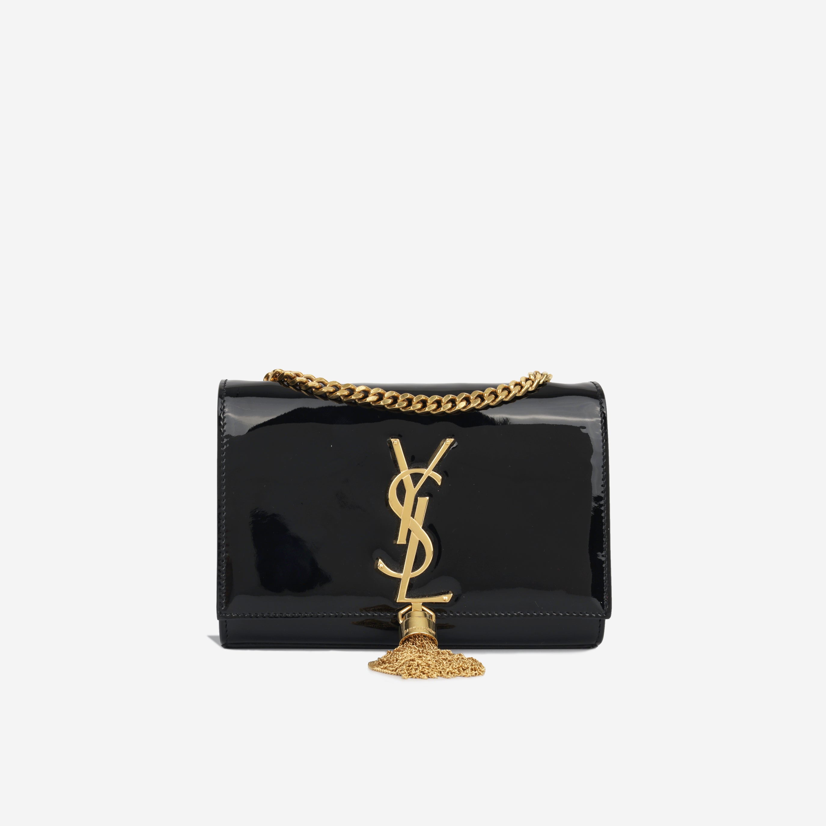 Mini Kate Tassel Black Patent